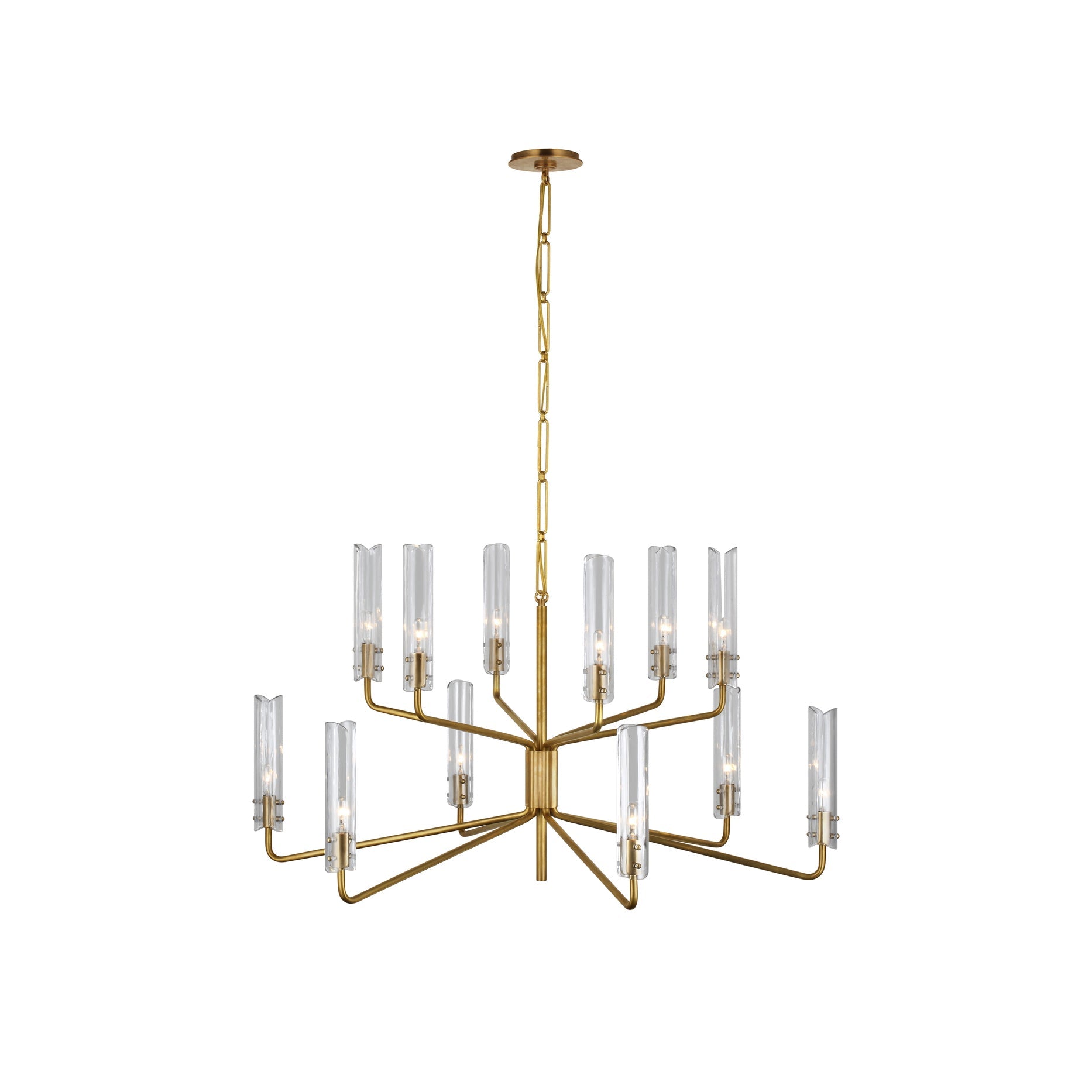 Cetalan Traditional Premium Metal Glass Chandelier - Lamp Copper