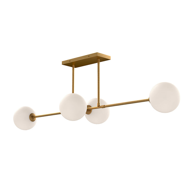 Glint Linear Mid-century Metal Glass Pendant Lamp - Lamp Copper