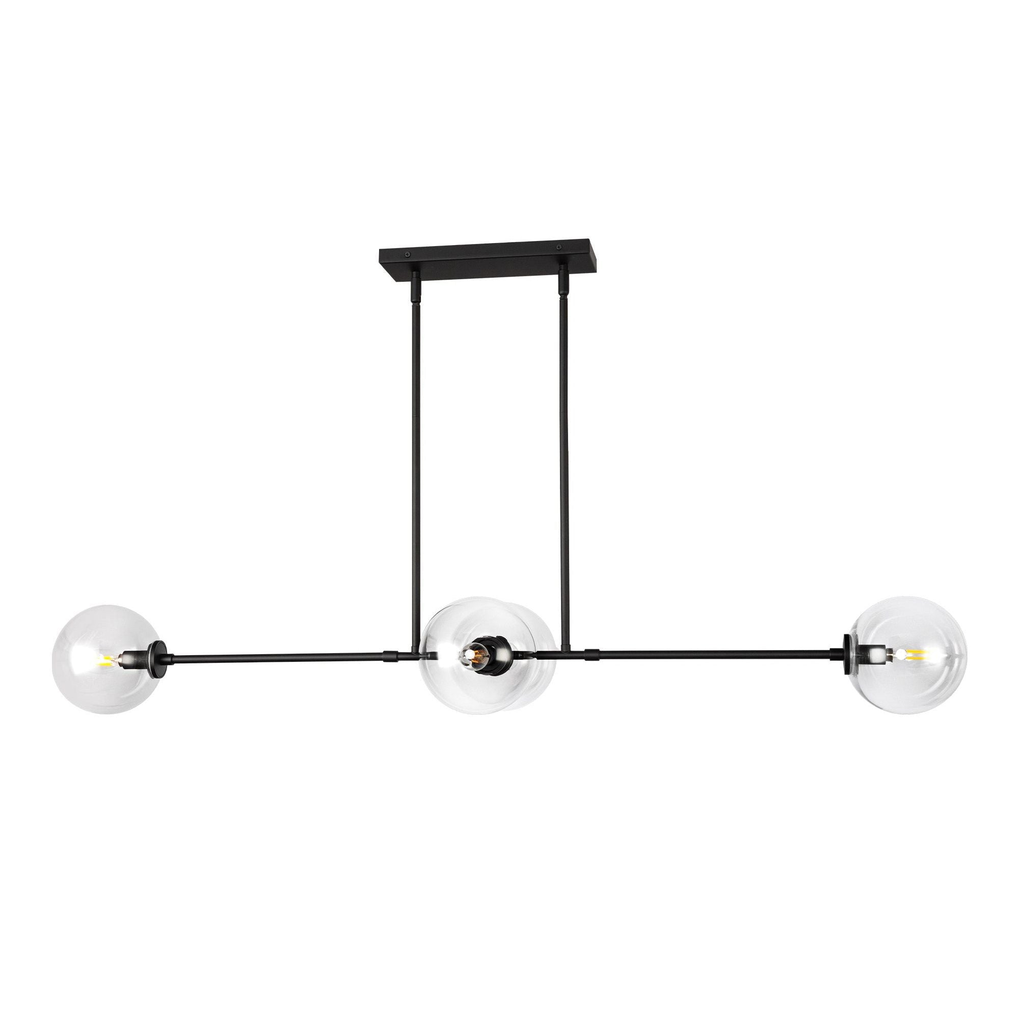 Glint Linear Mid-century Metal Glass Pendant Lamp - Lamp Copper