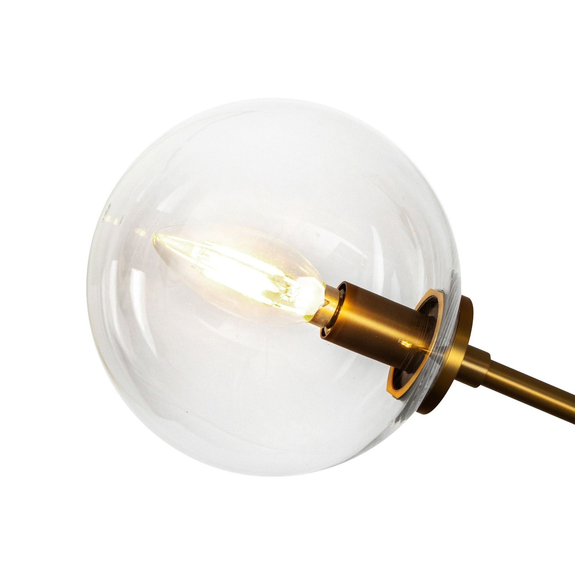 Glint Linear Mid-century Metal Glass Pendant Lamp - Lamp Copper