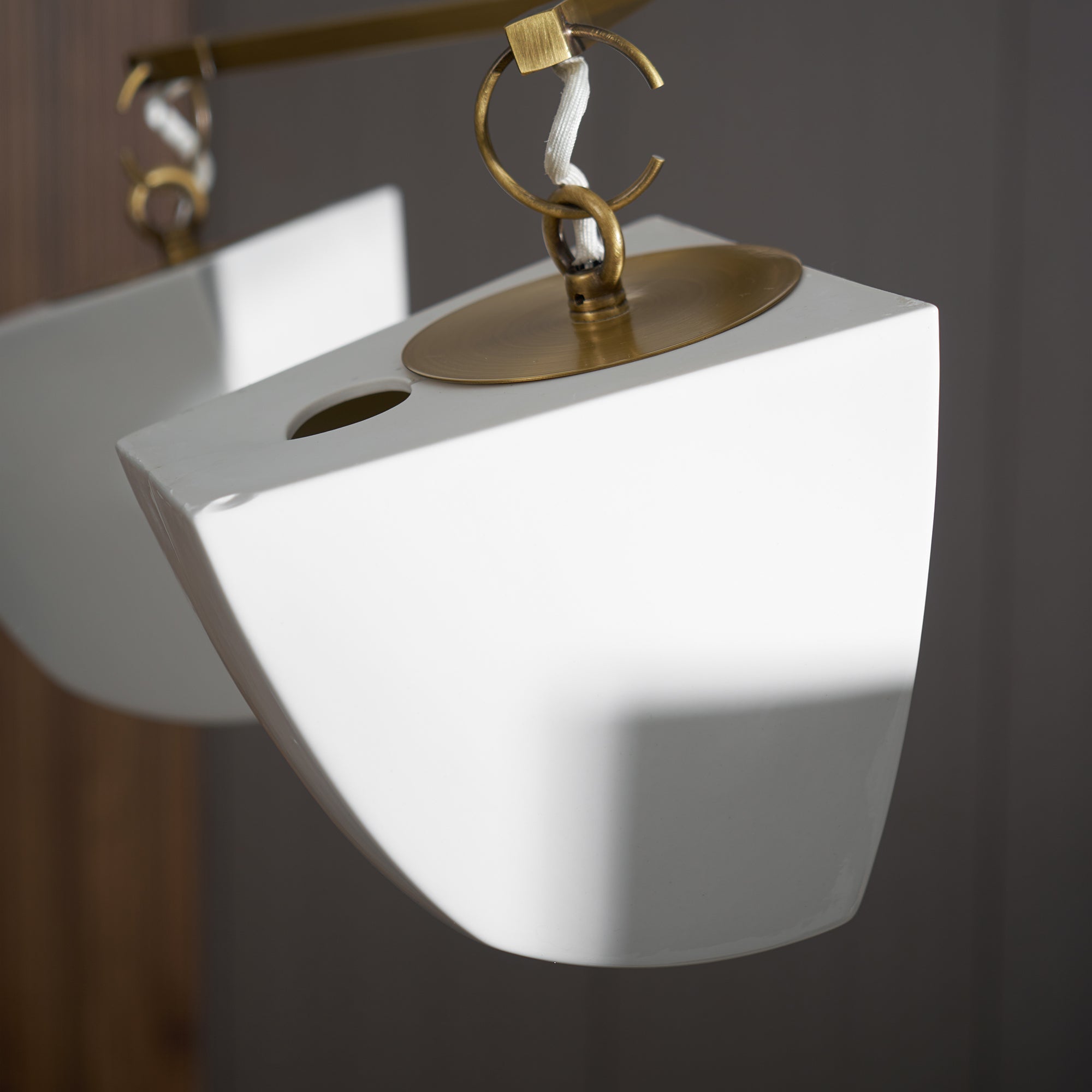 Iris Mobile Individual Creativity Brass Ceramics Chandelier - Lamp Copper