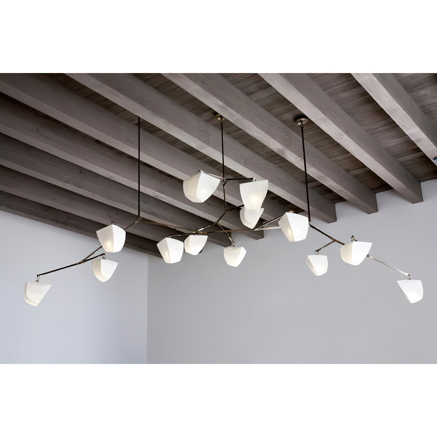 Iris Mobile Individual Creativity Brass Ceramics Chandelier - Lamp Copper