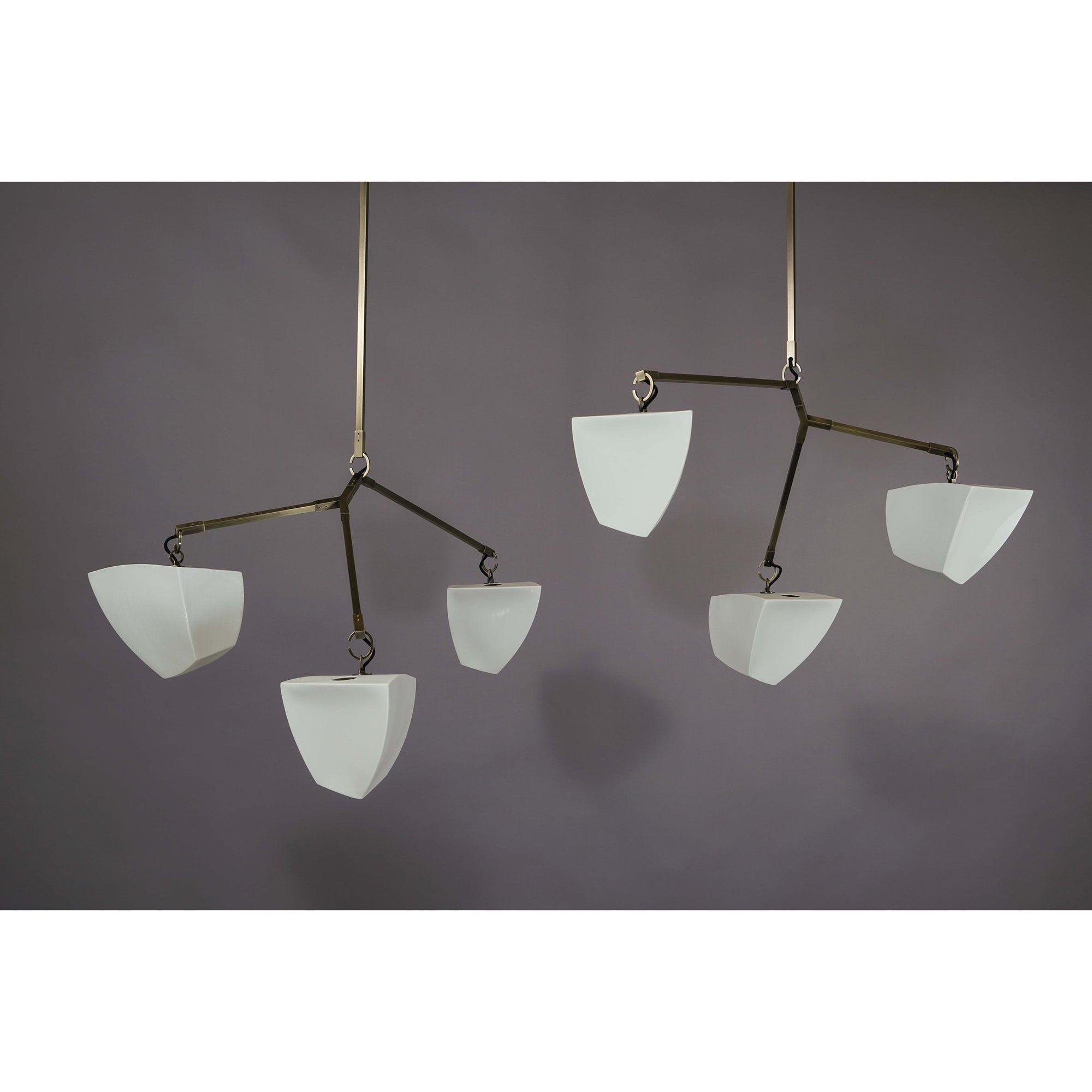 Iris Mobile Individual Creativity Brass Ceramics Chandelier - Lamp Copper