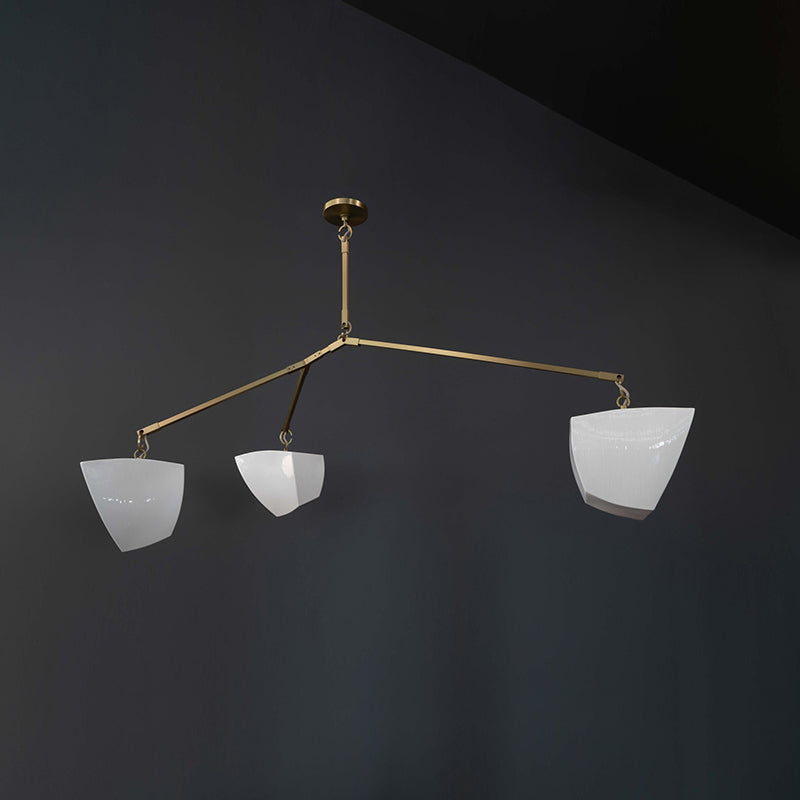 Iris Mobile Individual Creativity Brass Ceramics Chandelier - Lamp Copper