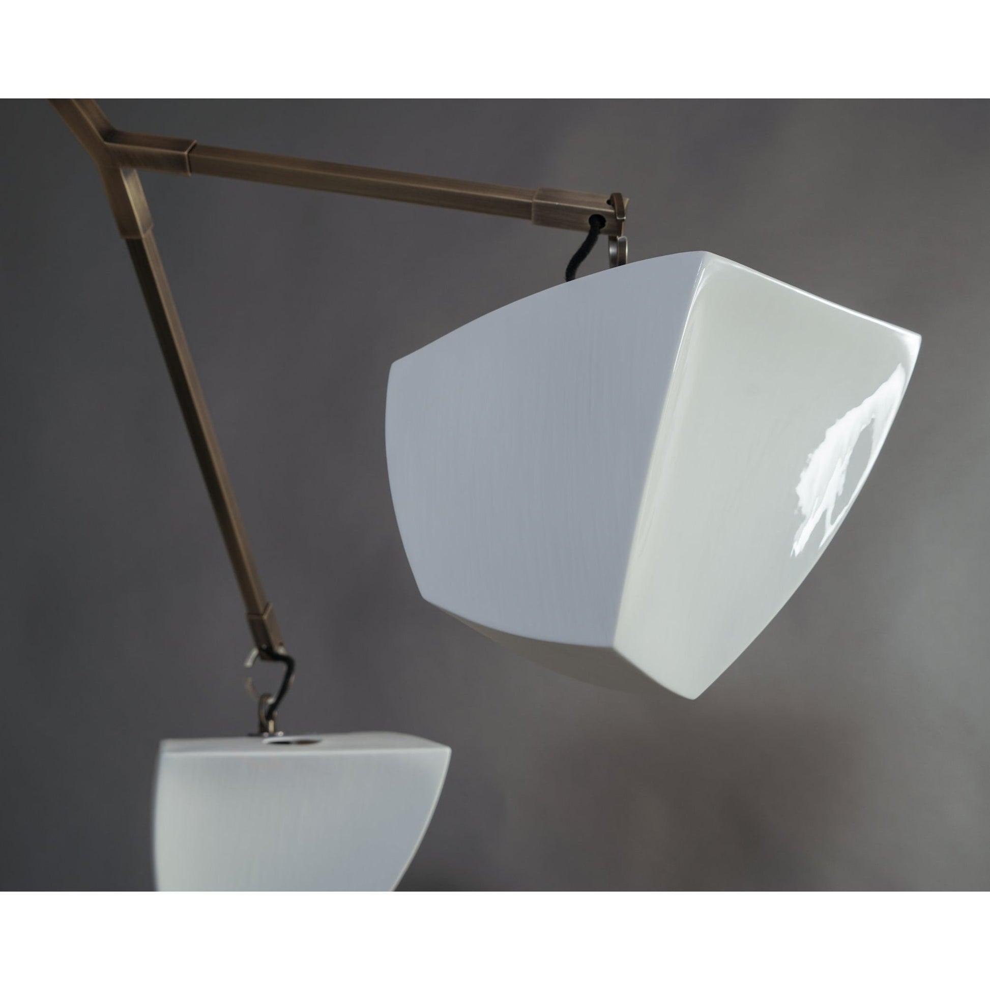 Iris Mobile Individual Creativity Brass Ceramics Chandelier - Lamp Copper