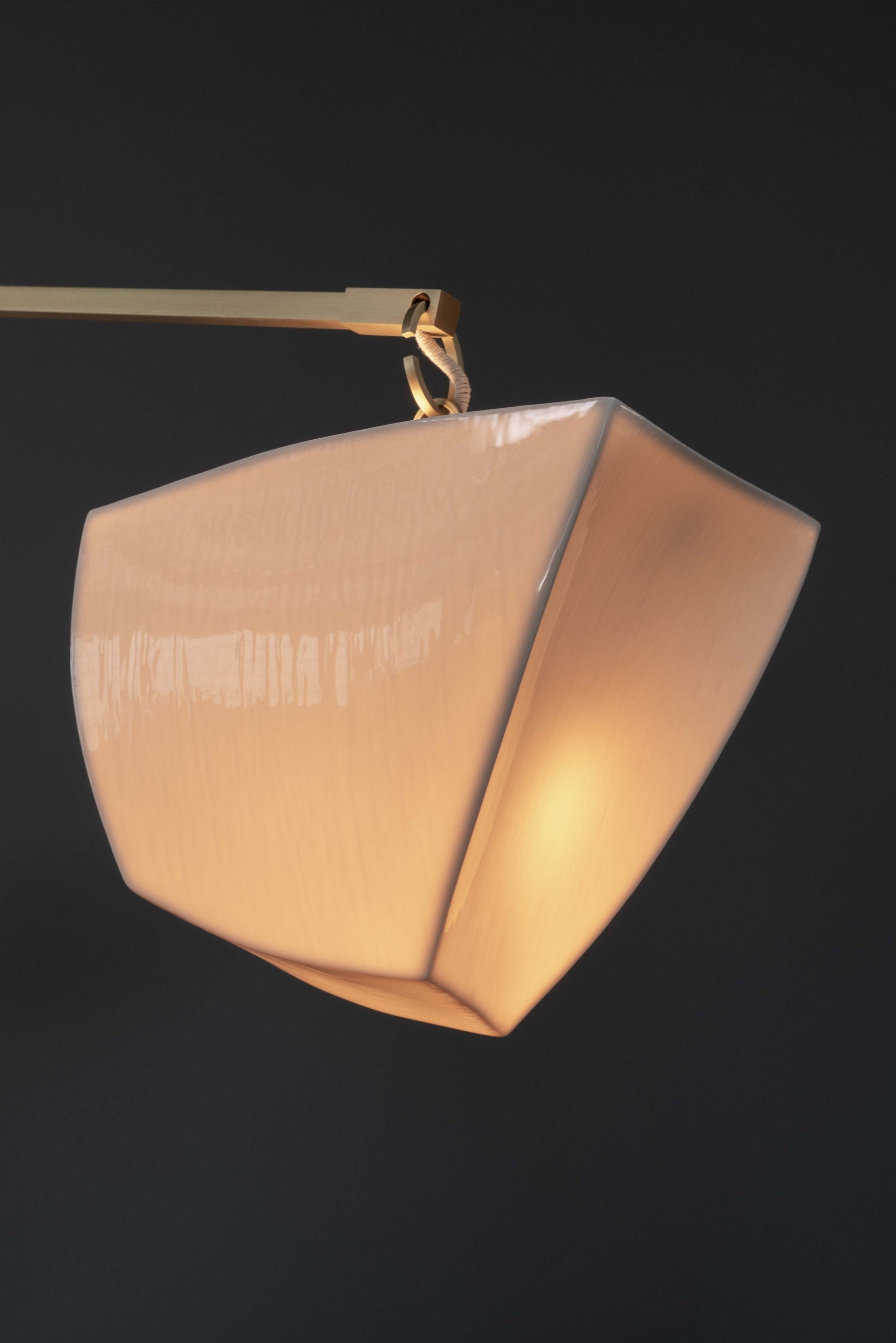 Iris Mobile Individual Creativity Brass Ceramics Chandelier - Lamp Copper