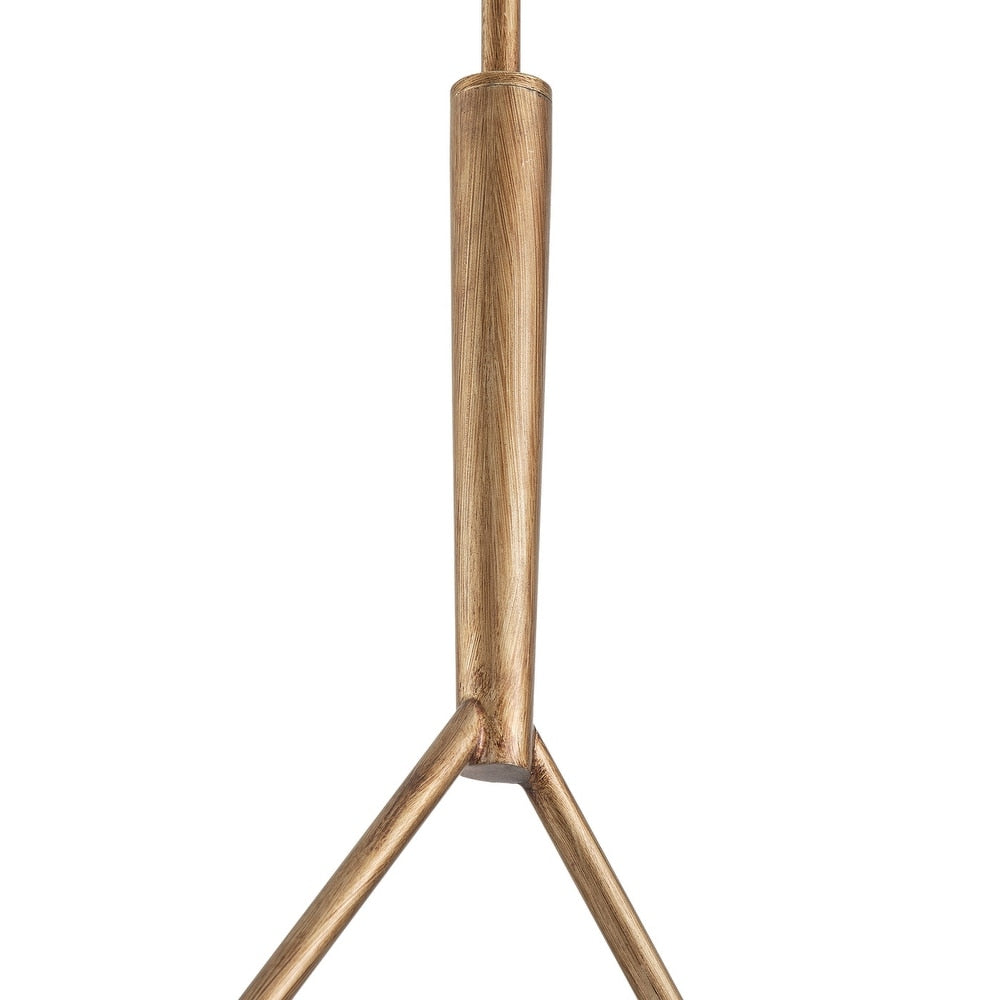 Keen Linear Modern Elegant Brass Fabric Chandelier - Lamp Copper