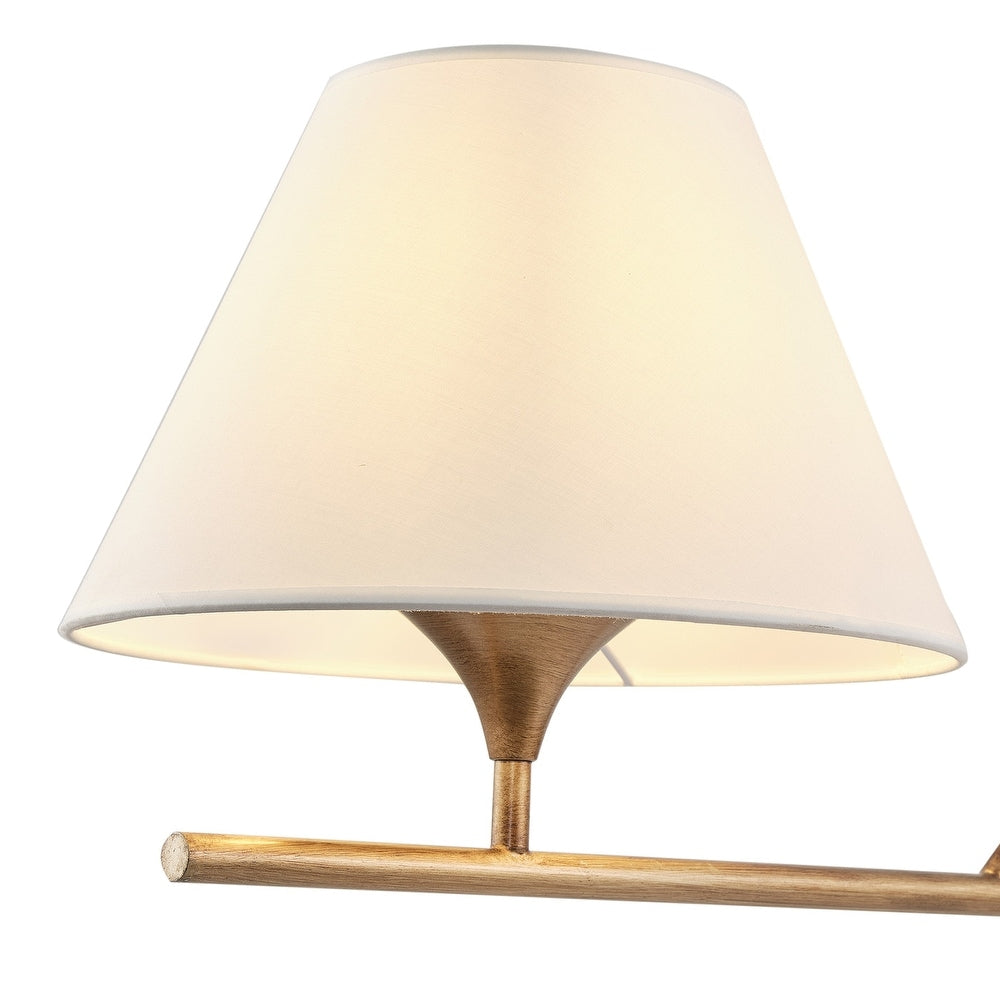 Keen Linear Modern Elegant Brass Fabric Chandelier - Lamp Copper