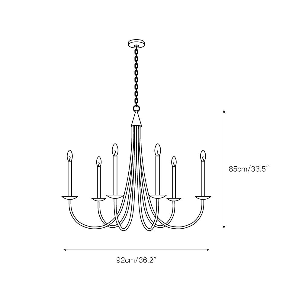 Nectar Vintage Industrial Brass Metal Chandelier - Lamp Copper