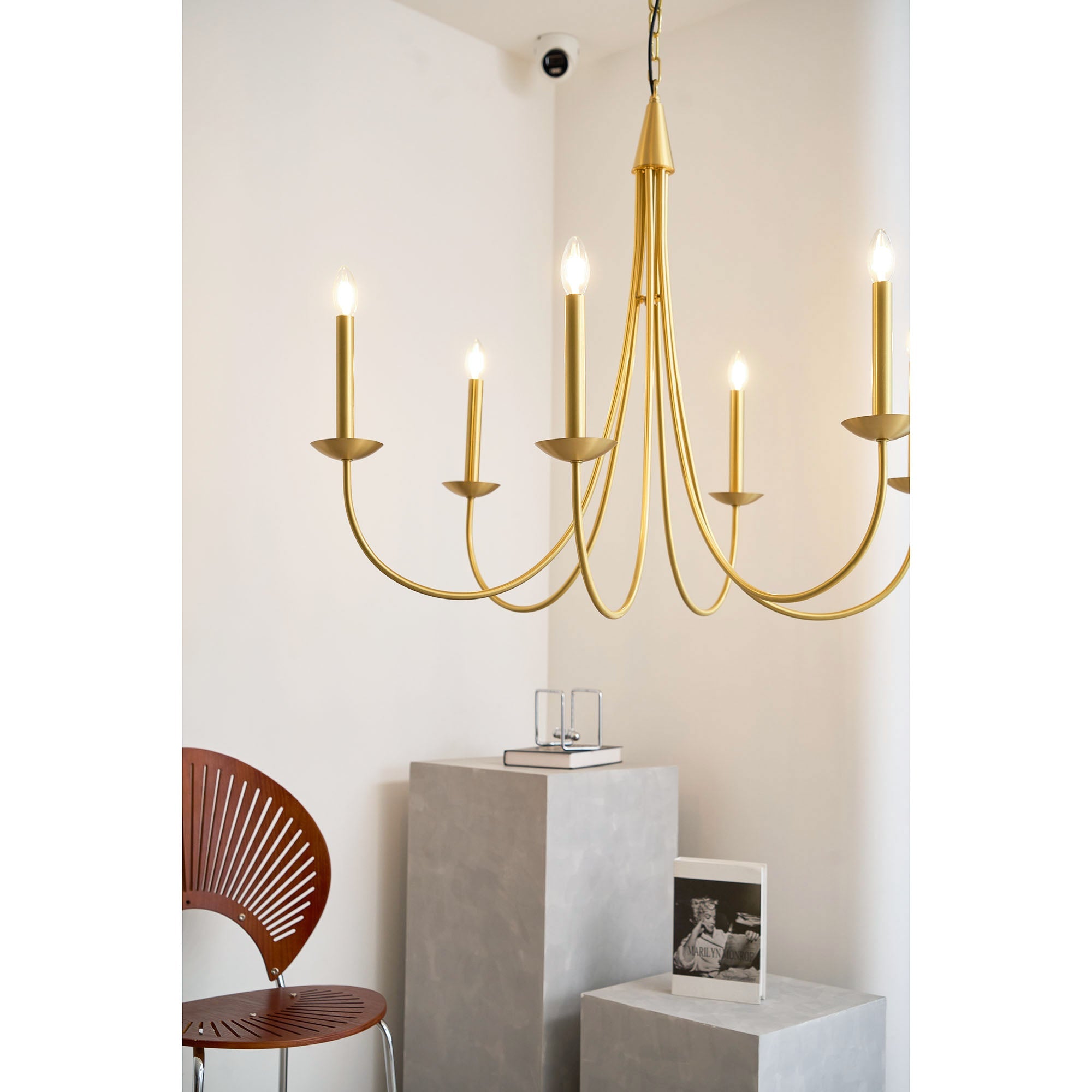 Nectar Vintage Industrial Brass Metal Chandelier - Lamp Copper