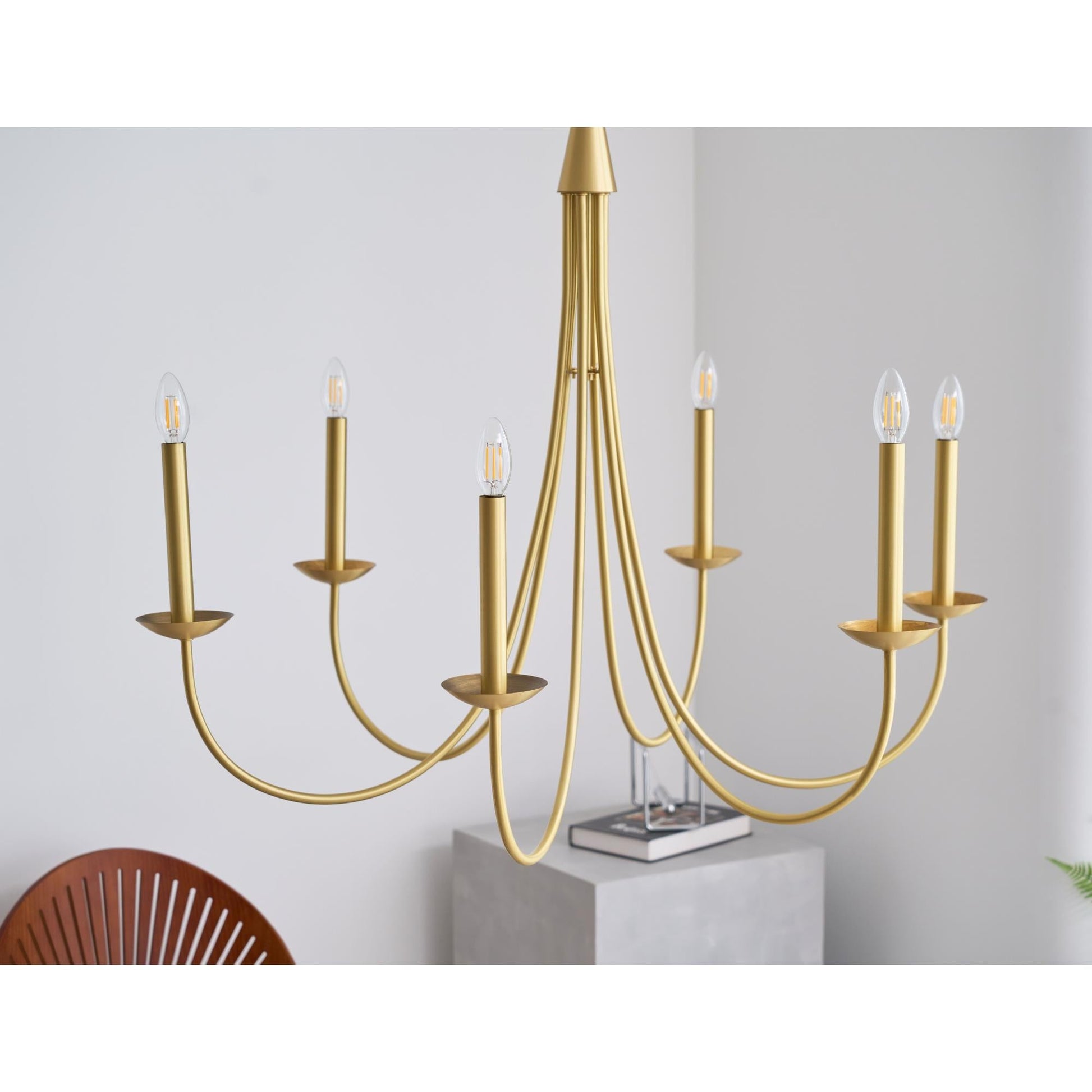 Nectar Vintage Industrial Brass Metal Chandelier - Lamp Copper