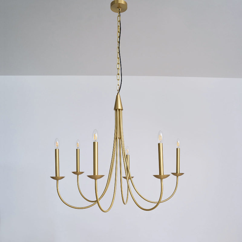 Nectar Vintage Industrial Brass Metal Chandelier - Lamp Copper