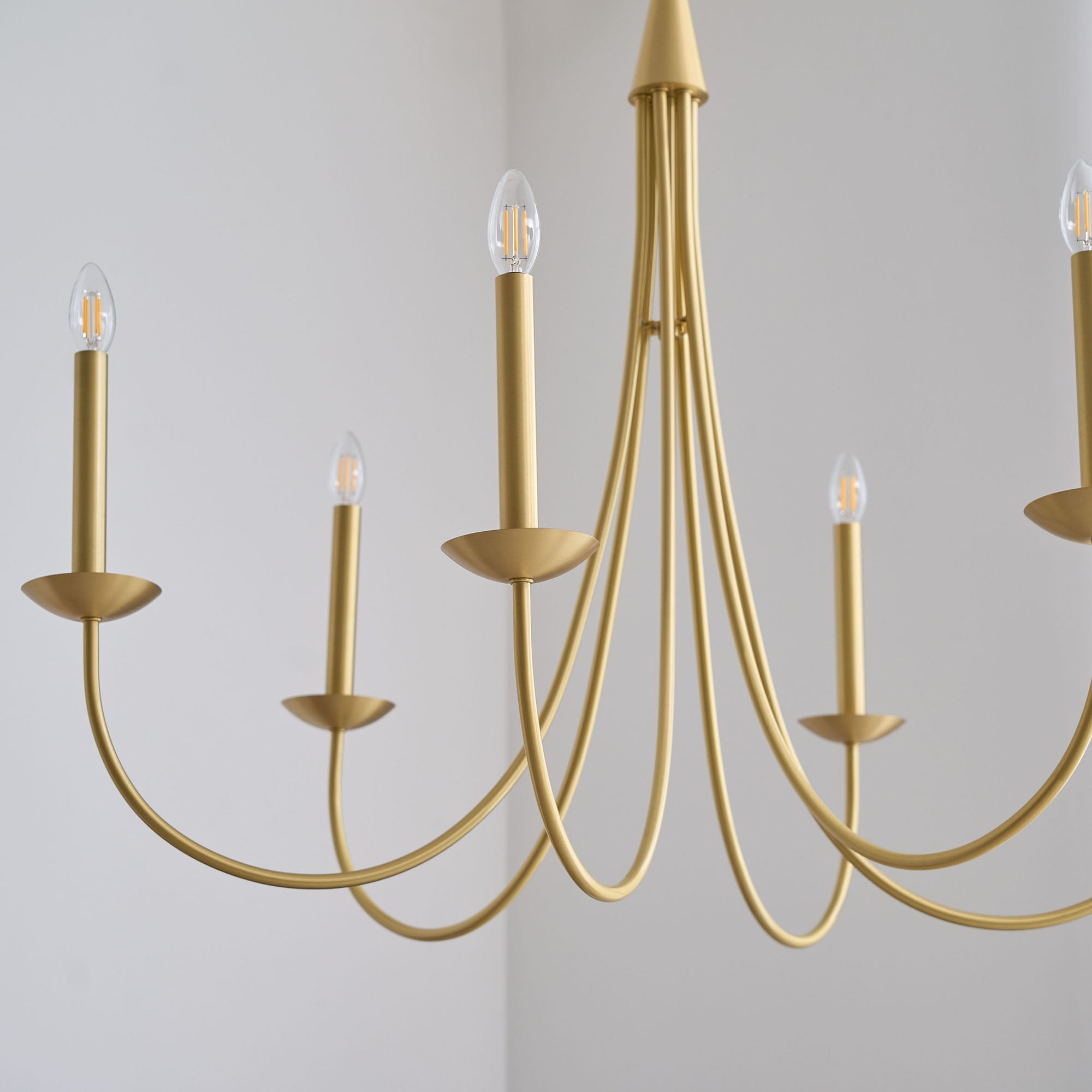Nectar Vintage Industrial Brass Metal Chandelier - Lamp Copper