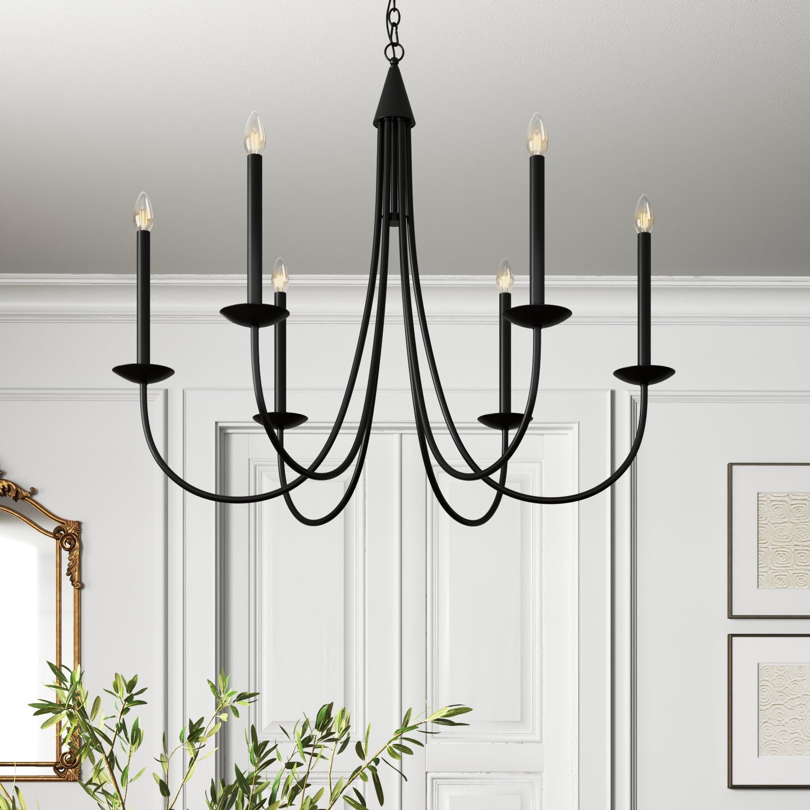 Nectar Vintage Industrial Brass Metal Chandelier - Lamp Copper