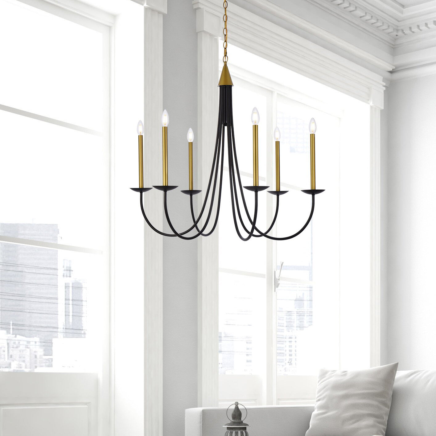 Nectar Vintage Industrial Brass Metal Chandelier - Lamp Copper