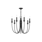 Onyx Vintage Industrial Black Metal Chandelier - Lamp Copper