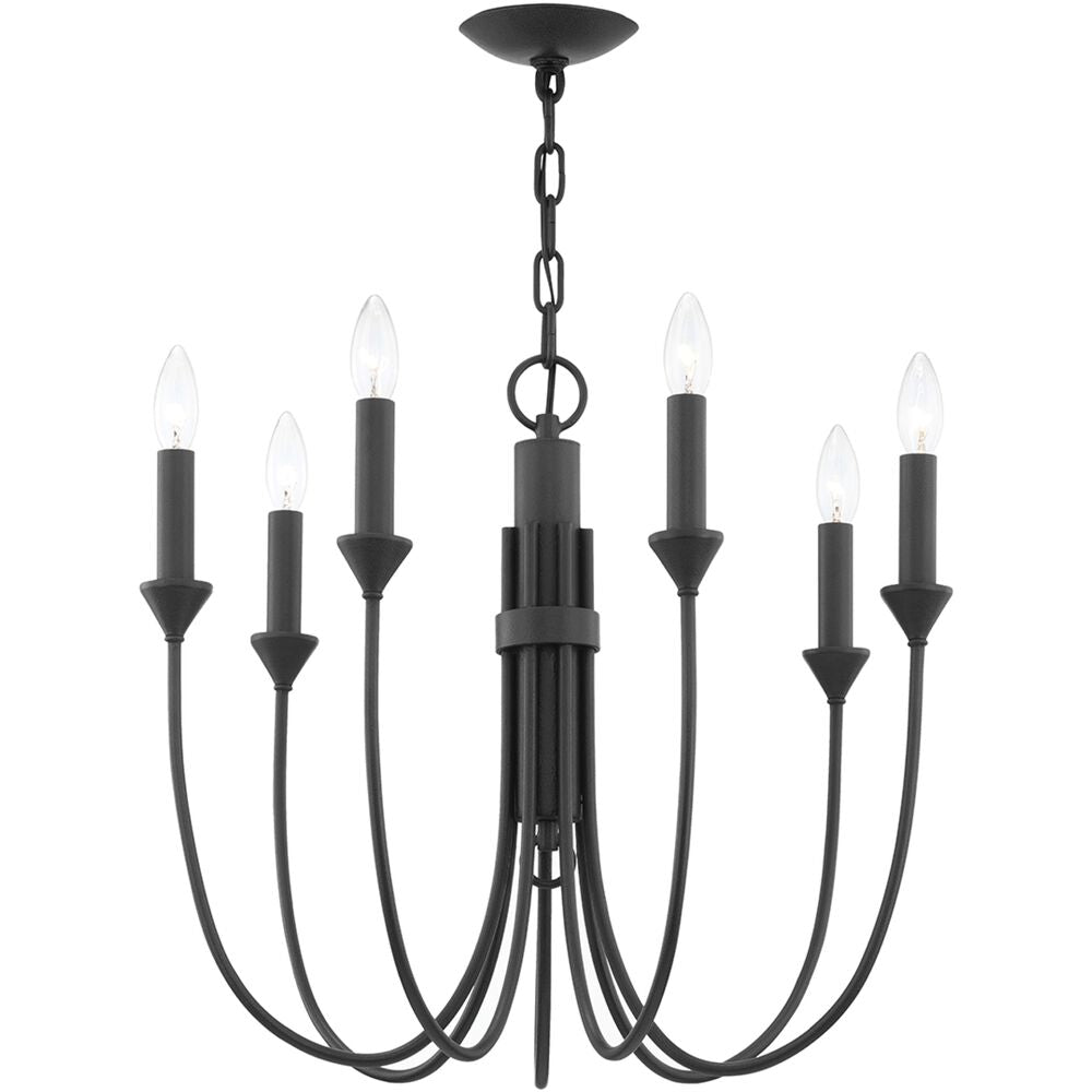 Onyx Vintage Industrial Black Metal Chandelier - Lamp Copper