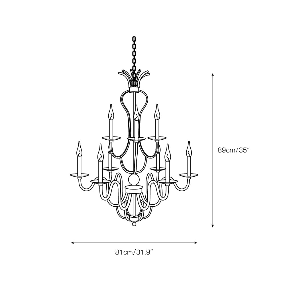 Bolt Vintage Industrial Luxury Bronze Metal Chandelier - Lamp Copper