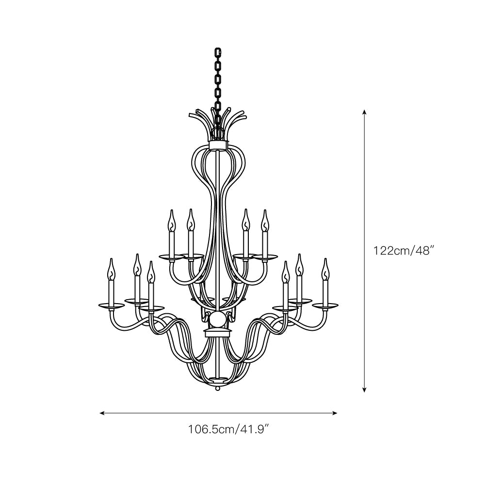 Bolt Vintage Industrial Luxury Bronze Metal Chandelier - Lamp Copper