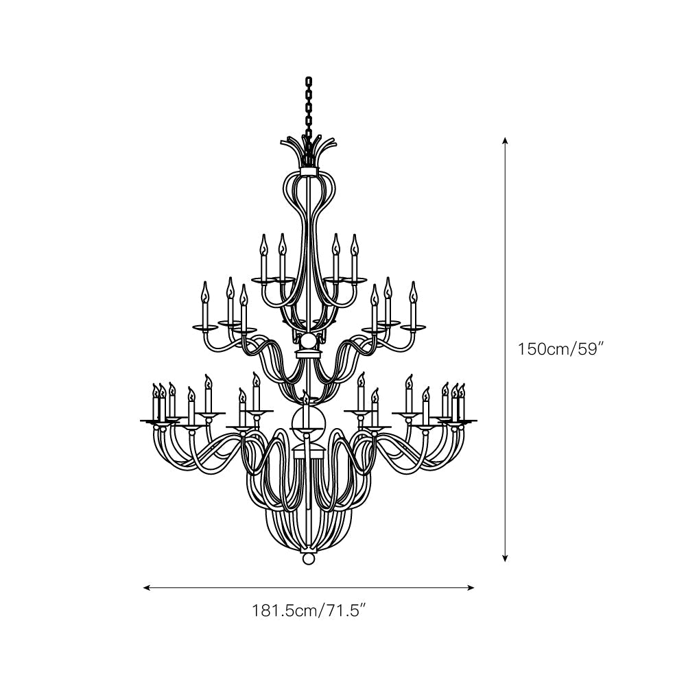 Bolt Vintage Industrial Luxury Bronze Metal Chandelier - Lamp Copper