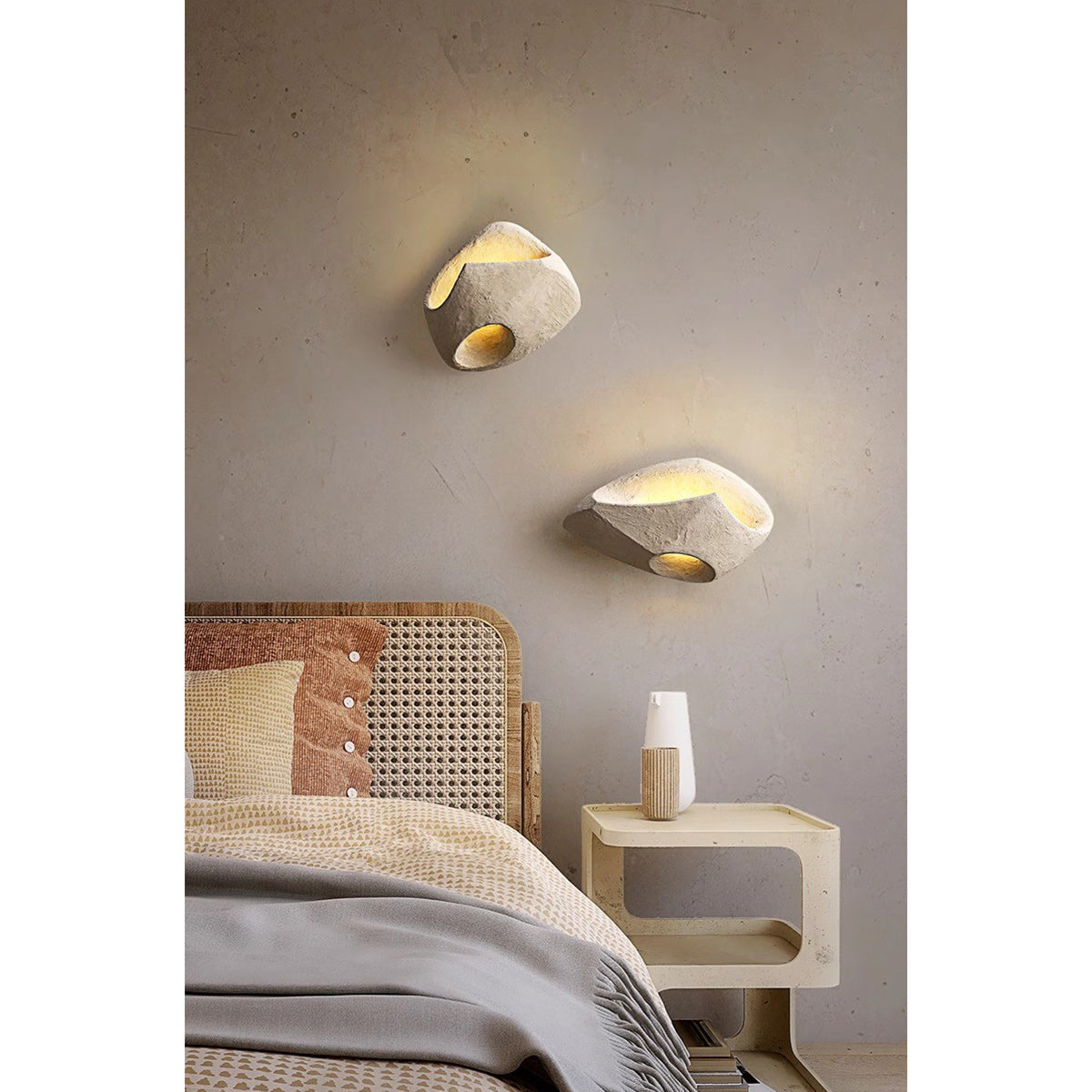 Claro Individual Creativity Hollow Cement Wall Lamp - Lamp Copper
