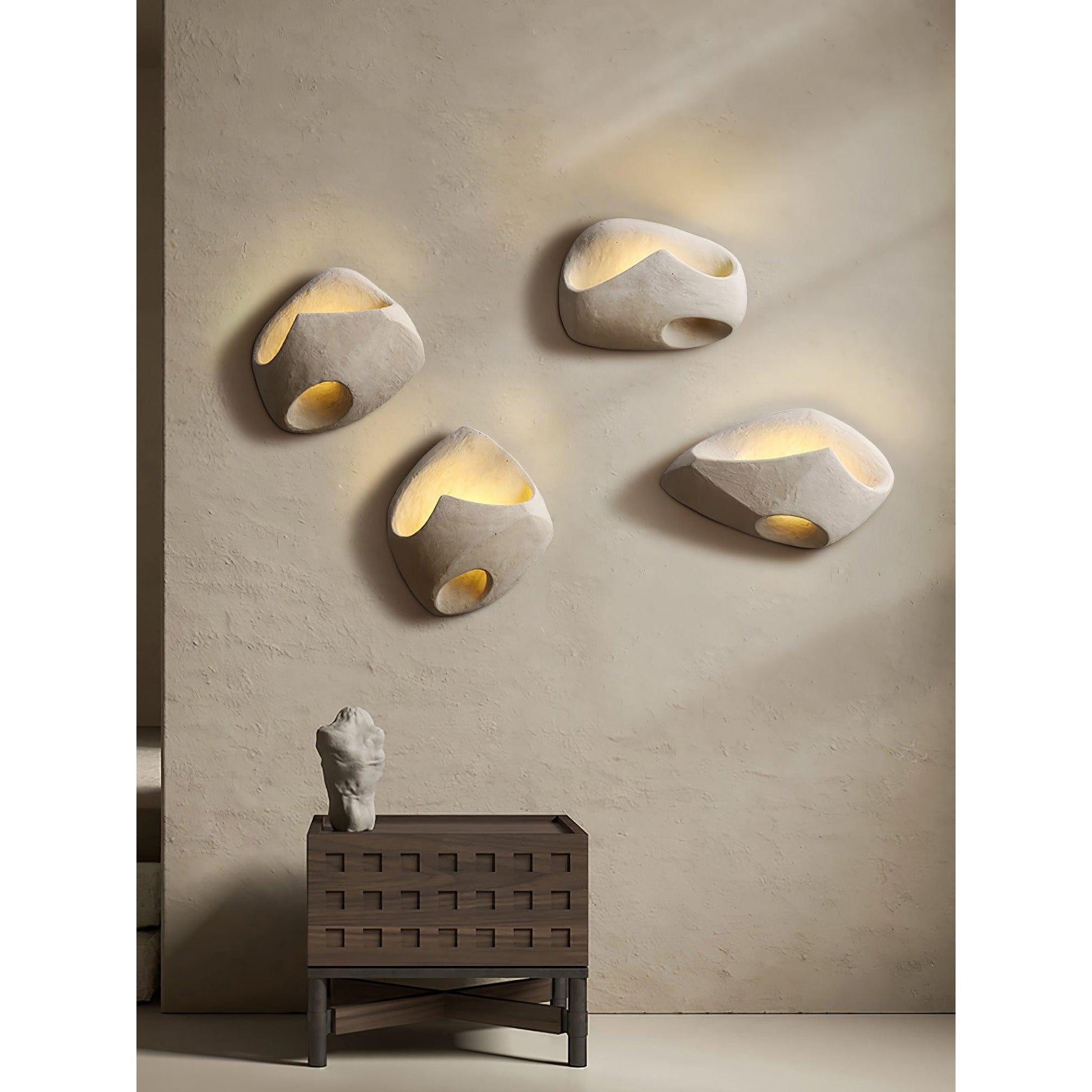 Claro Individual Creativity Hollow Cement Wall Lamp - Lamp Copper