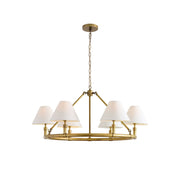 Lymara Vintage Industrial Robert Fabric Chandelier - Lamp Copper