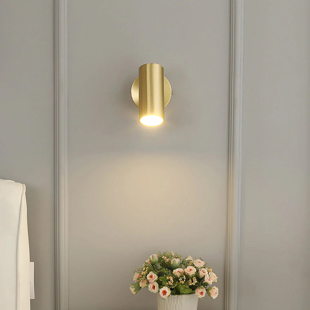 Frost Modern Minimalist Brass Metal Sconce Wall Lamp - Lamp Copper