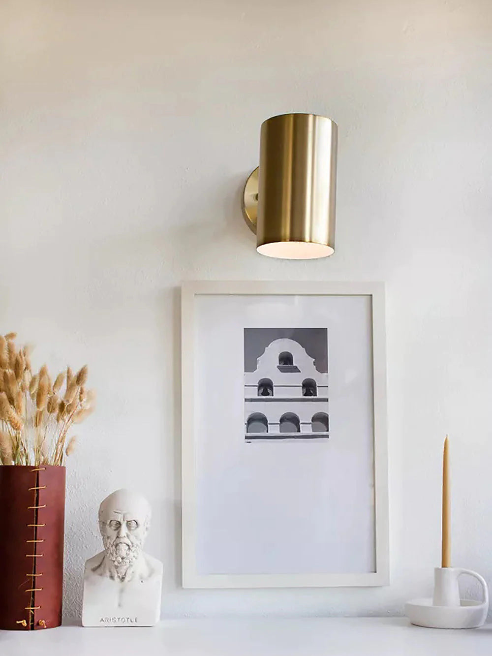 Frost Modern Minimalist Brass Metal Sconce Wall Lamp - Lamp Copper