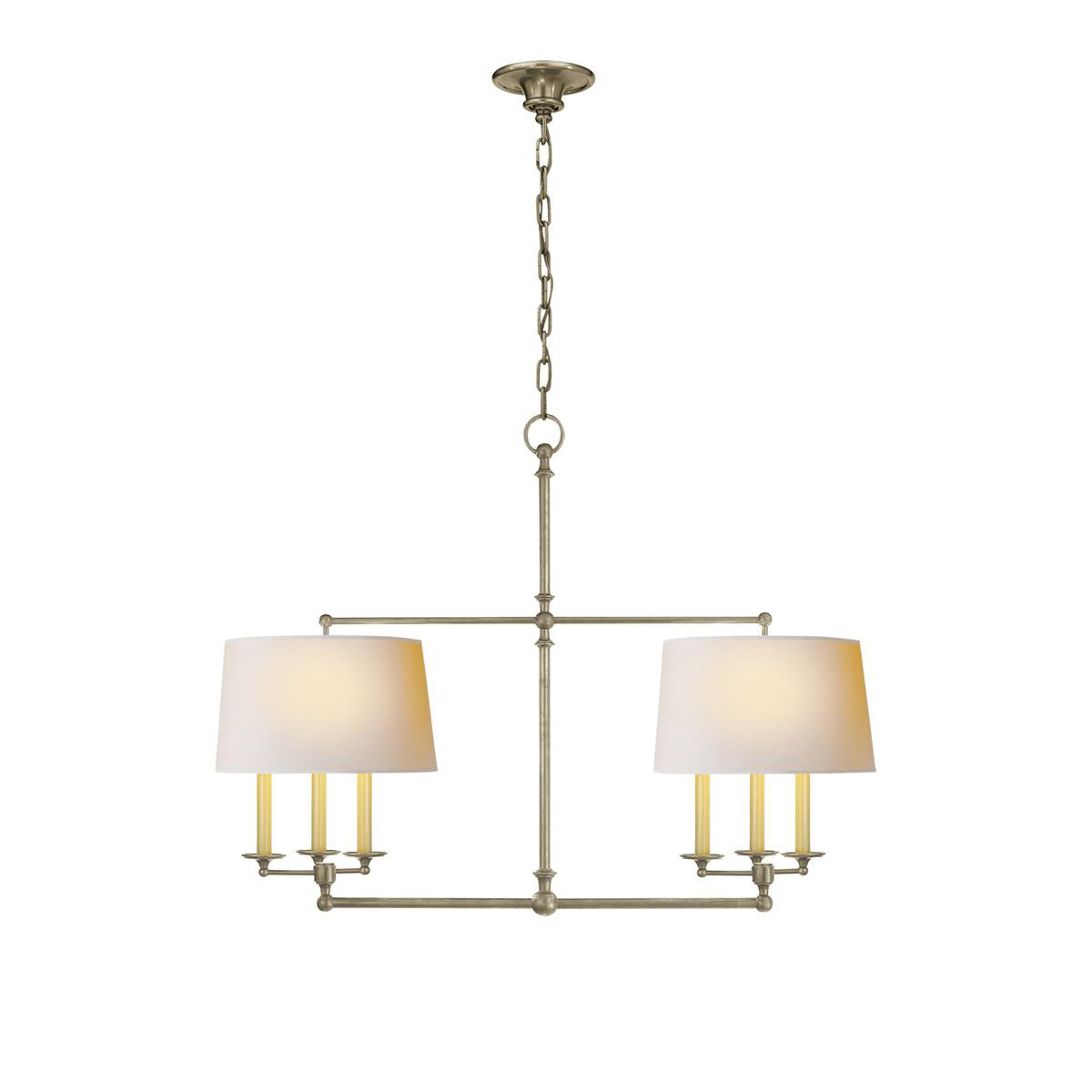 Inlay Classic Art Vintage Brass Fabric Chandelier - Lamp Copper