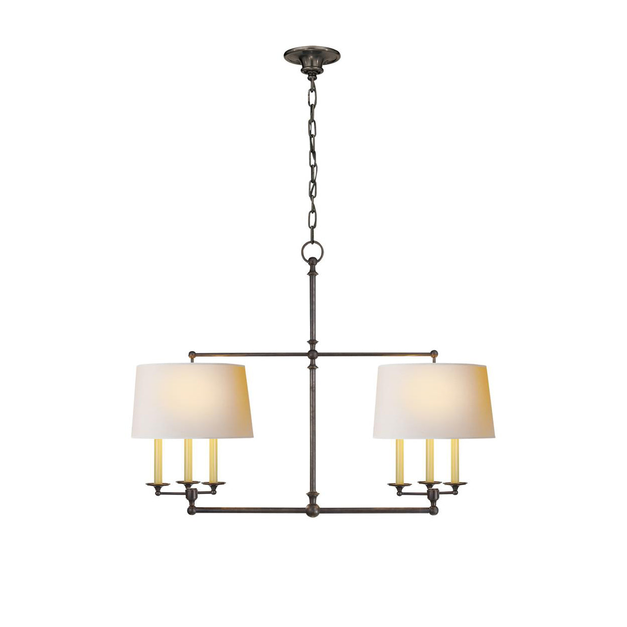 Inlay Classic Art Vintage Brass Fabric Chandelier - Lamp Copper