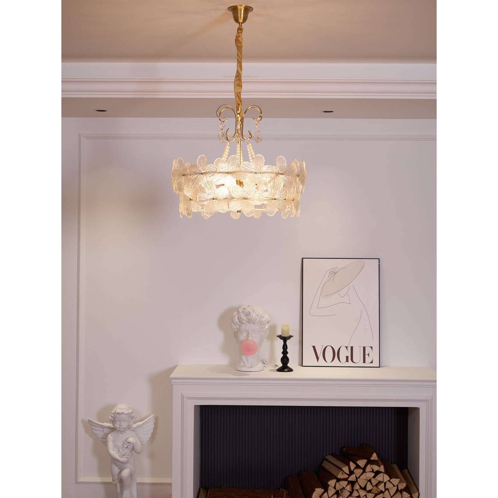Kite Postmodern Luxury Art Unique Metal Glass Chandelier - Lamp Copper
