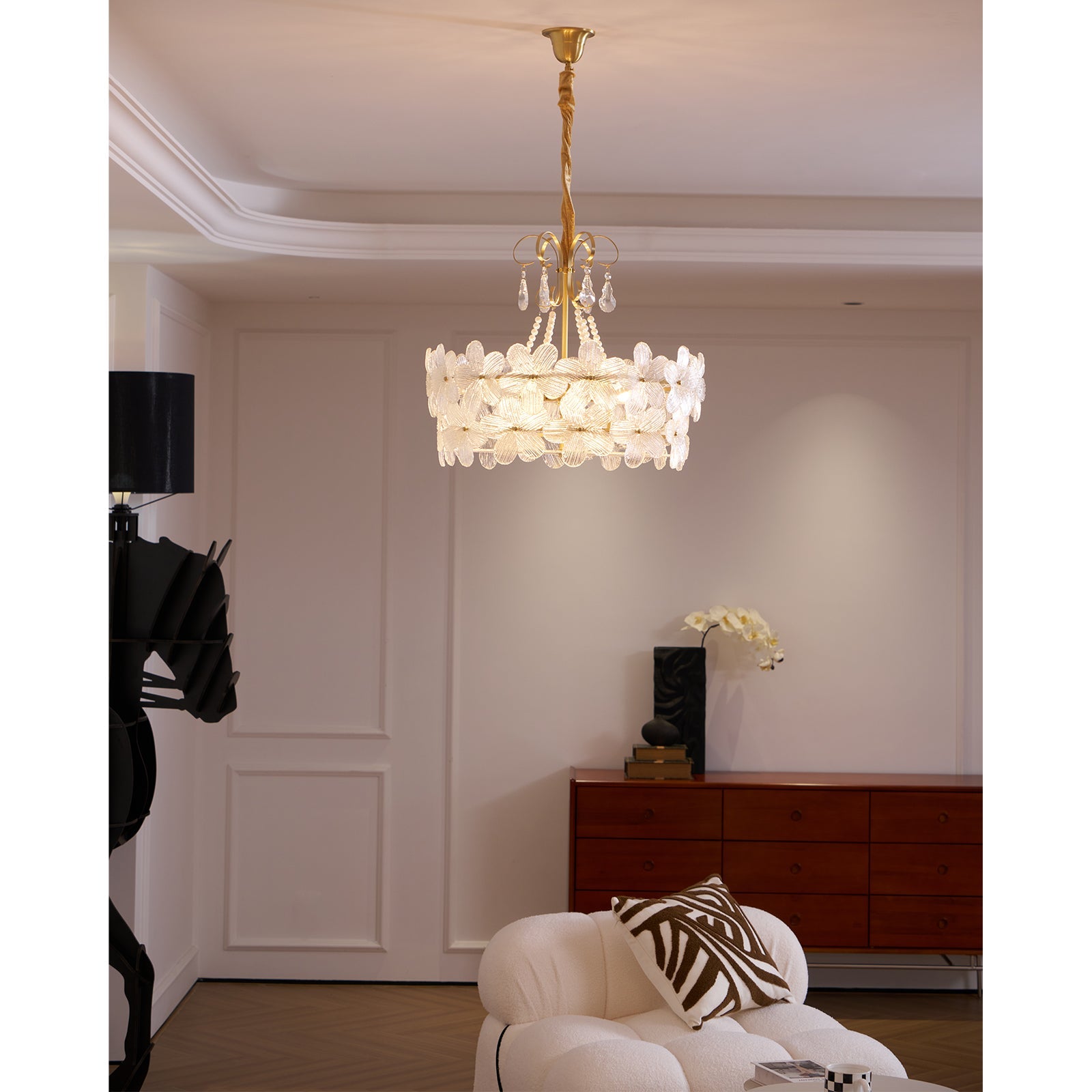 Kite Postmodern Luxury Art Unique Metal Glass Chandelier - Lamp Copper