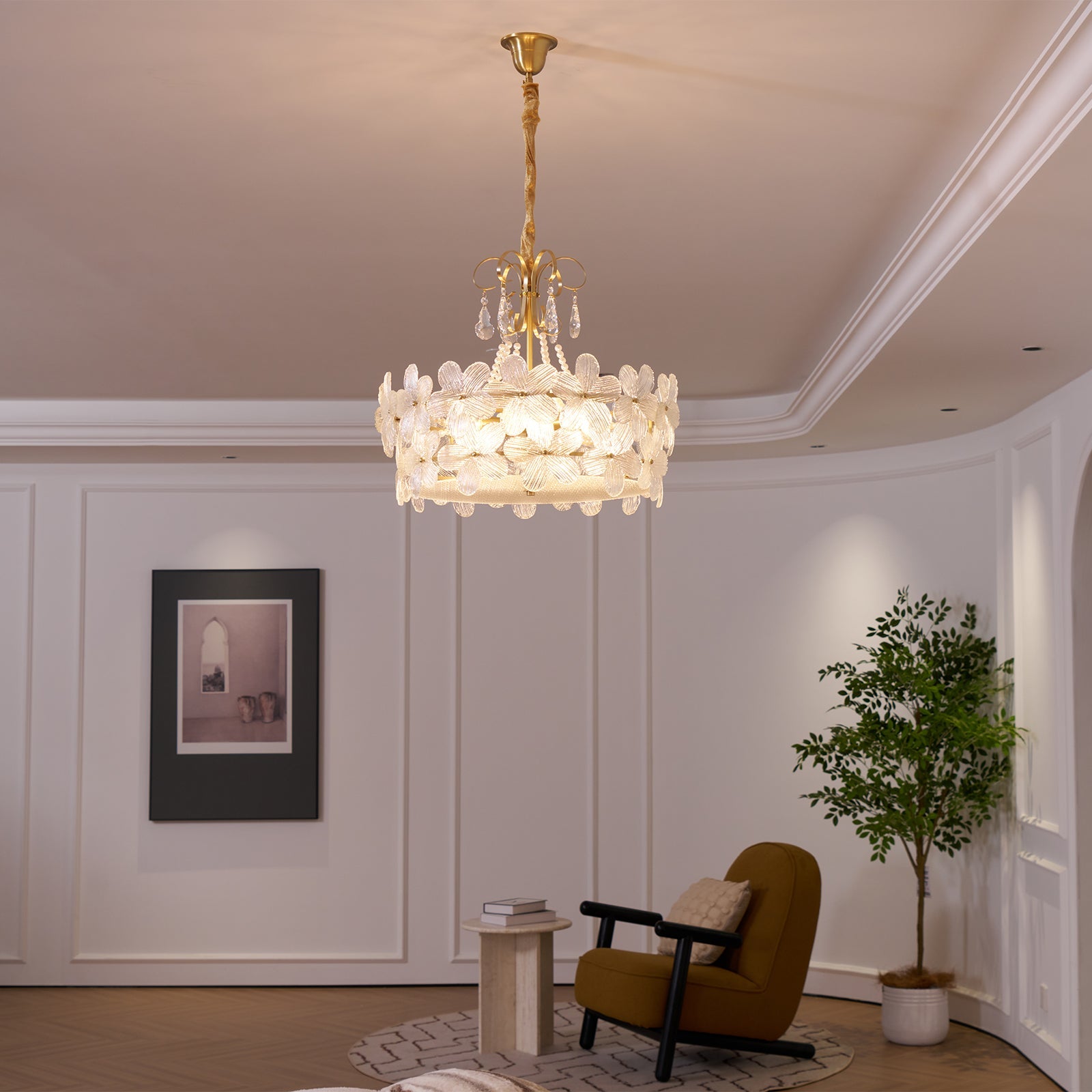 Kite Postmodern Luxury Art Unique Metal Glass Chandelier - Lamp Copper