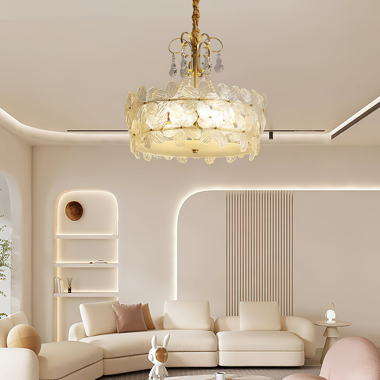 Kite Postmodern Luxury Art Unique Metal Glass Chandelier - Lamp Copper