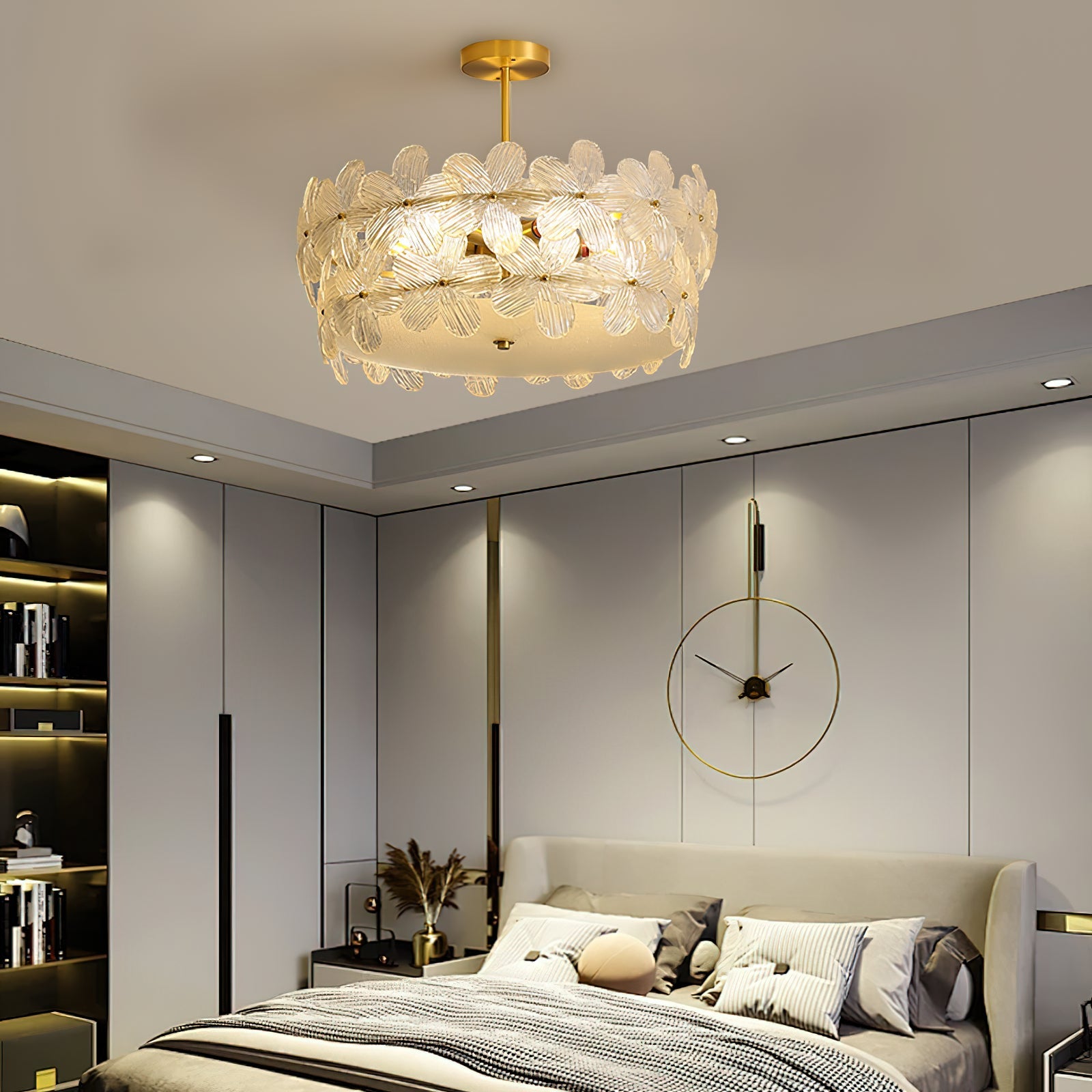 Kite Postmodern Luxury Art Unique Metal Glass Chandelier - Lamp Copper