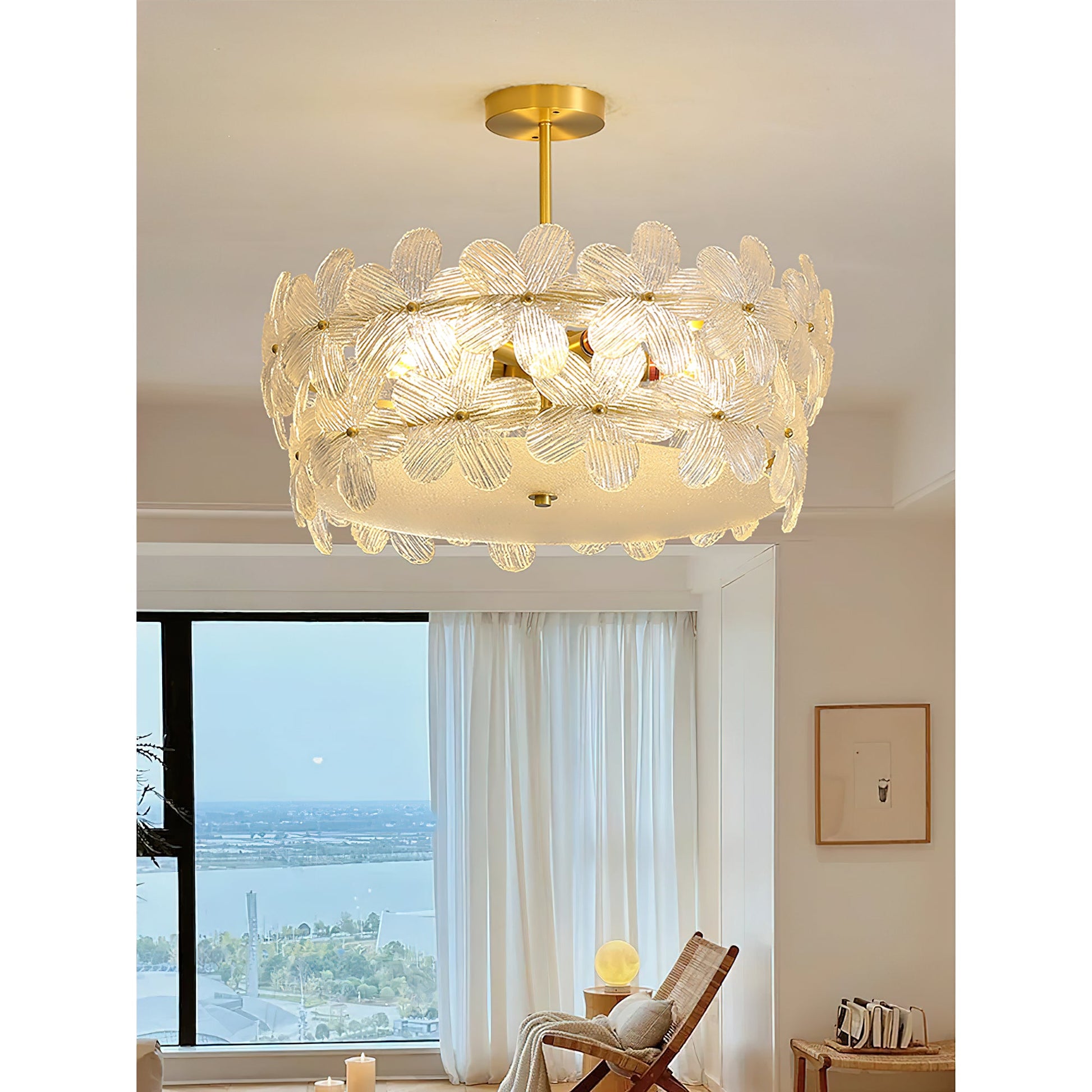 Kite Postmodern Luxury Art Unique Metal Glass Chandelier - Lamp Copper