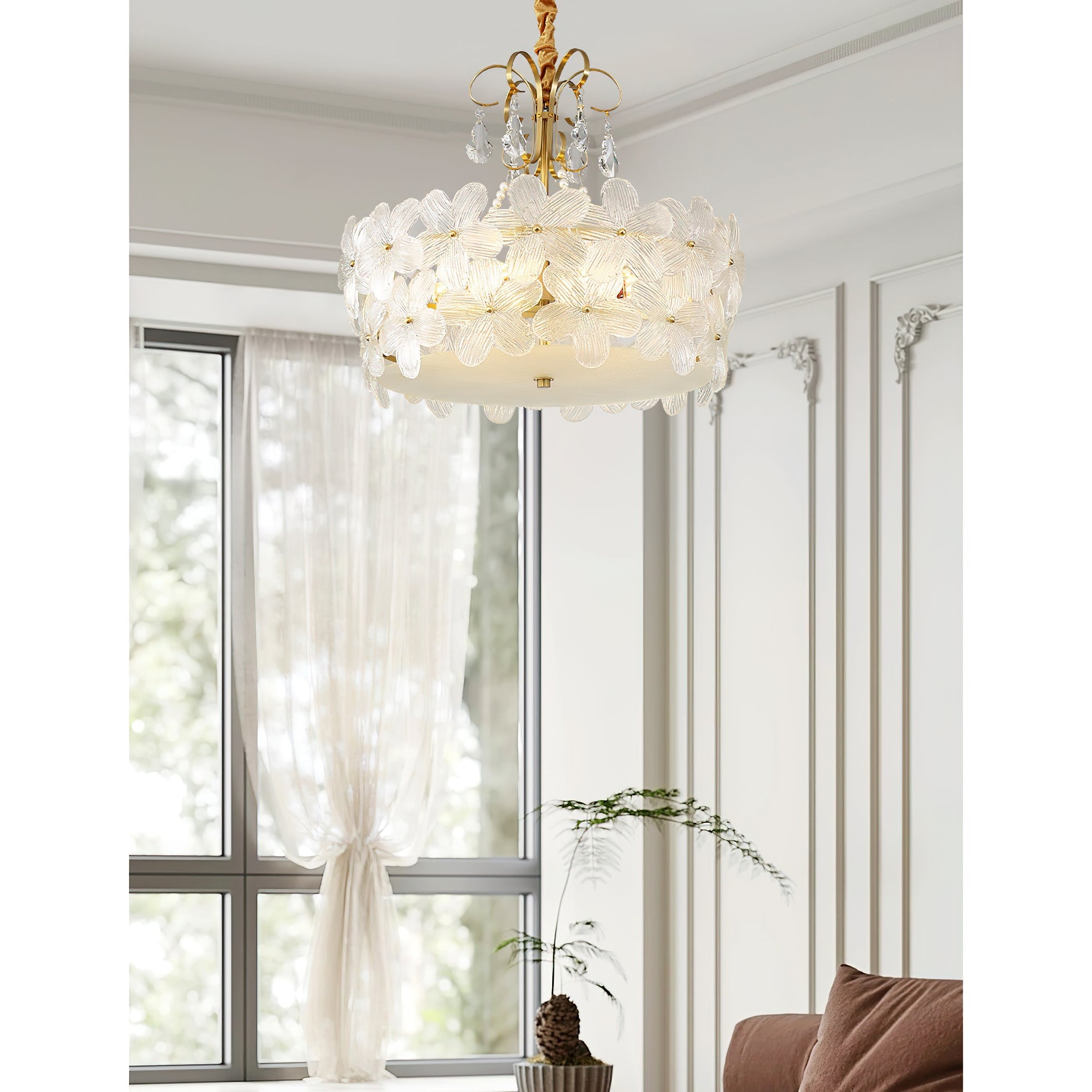 Kite Postmodern Luxury Art Unique Metal Glass Chandelier - Lamp Copper