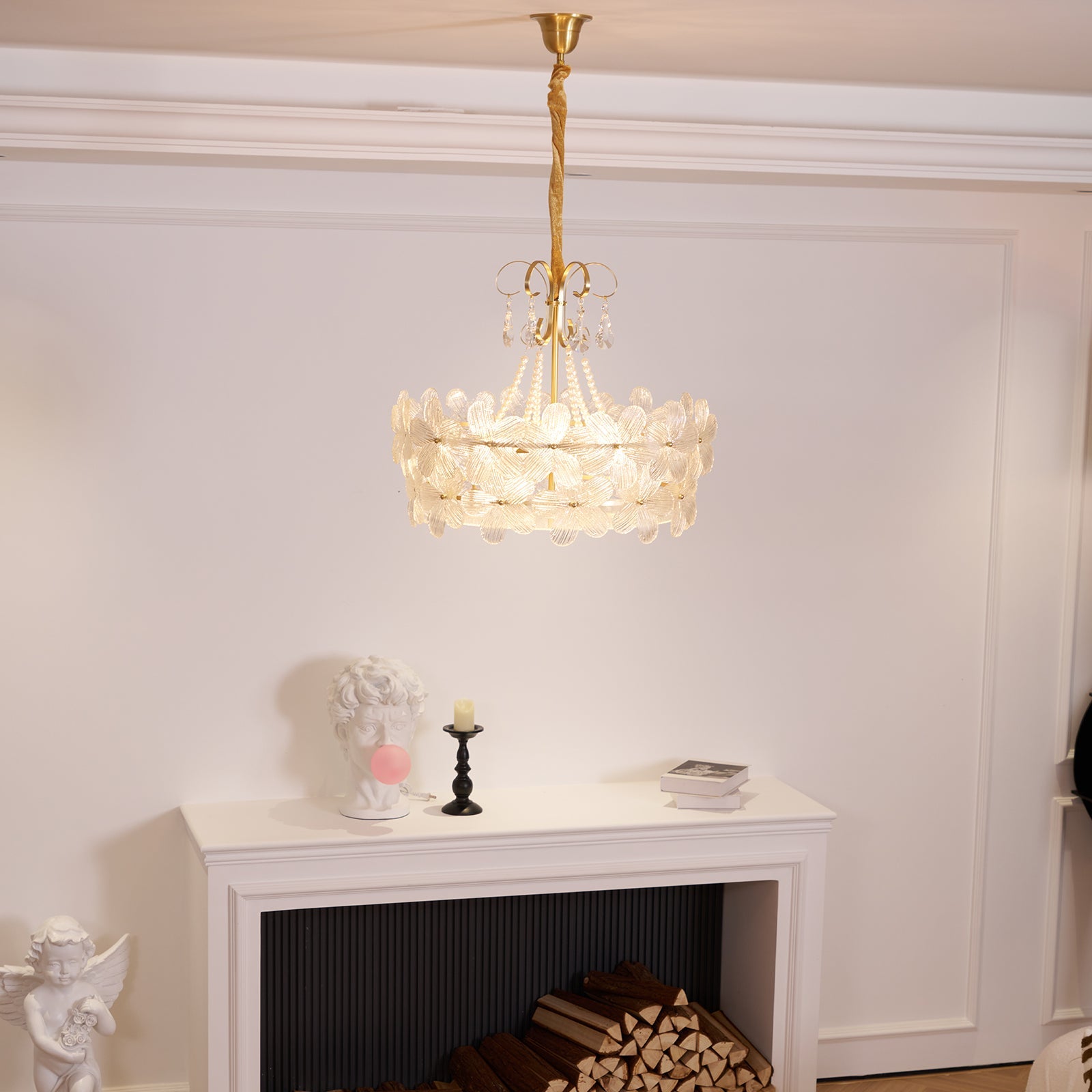 Kite Postmodern Luxury Art Unique Metal Glass Chandelier - Lamp Copper