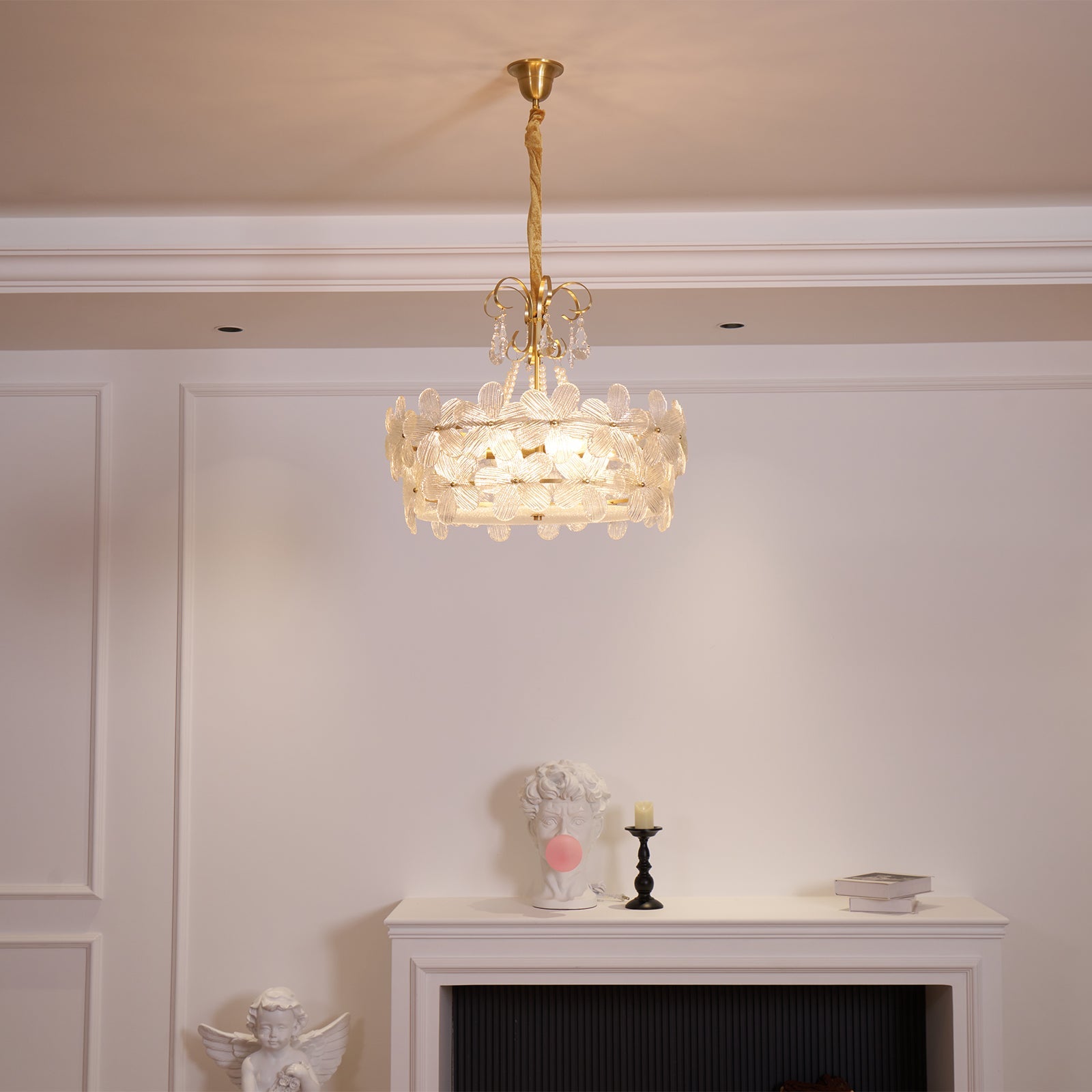 Kite Postmodern Luxury Art Unique Metal Glass Chandelier - Lamp Copper