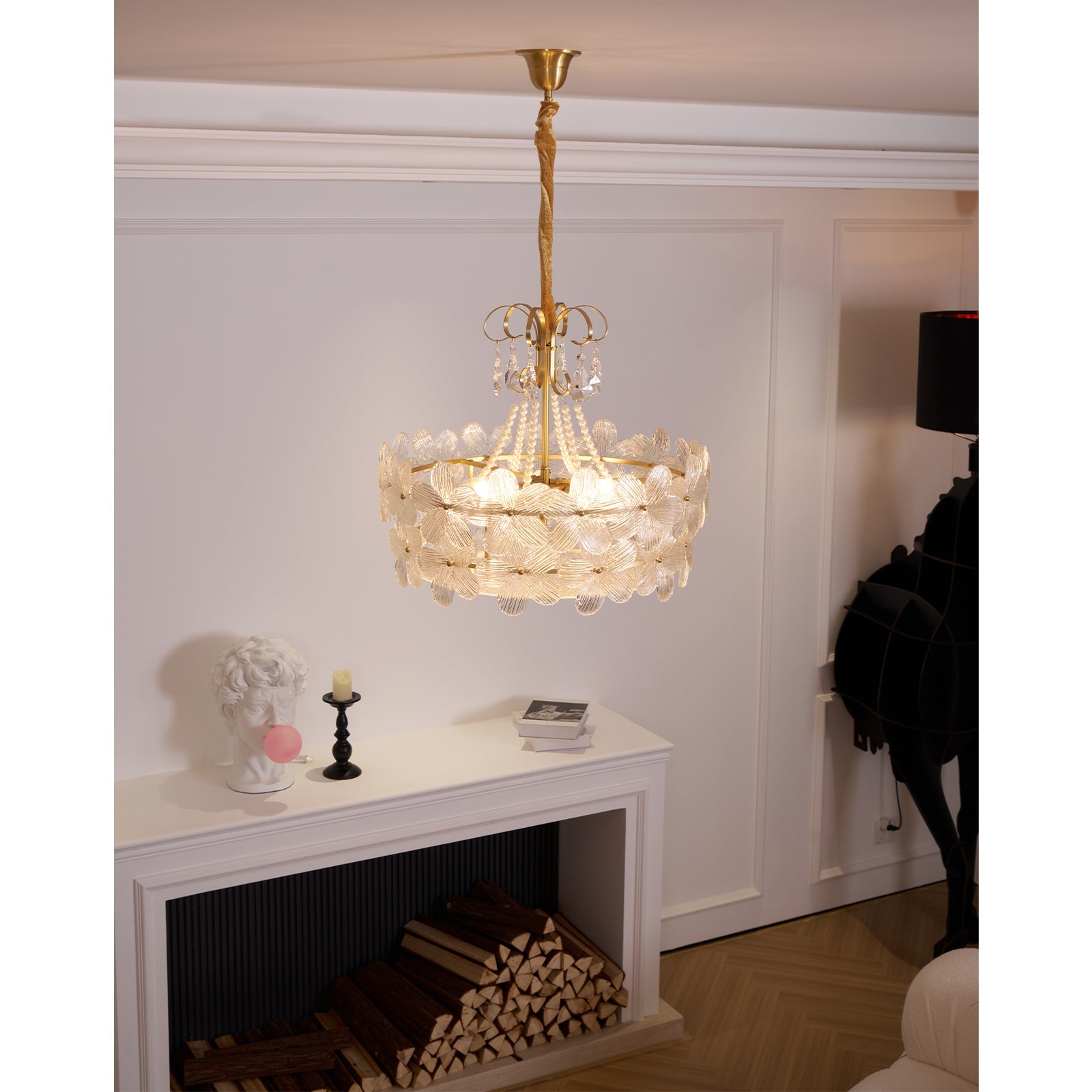 Kite Postmodern Luxury Art Unique Metal Glass Chandelier - Lamp Copper
