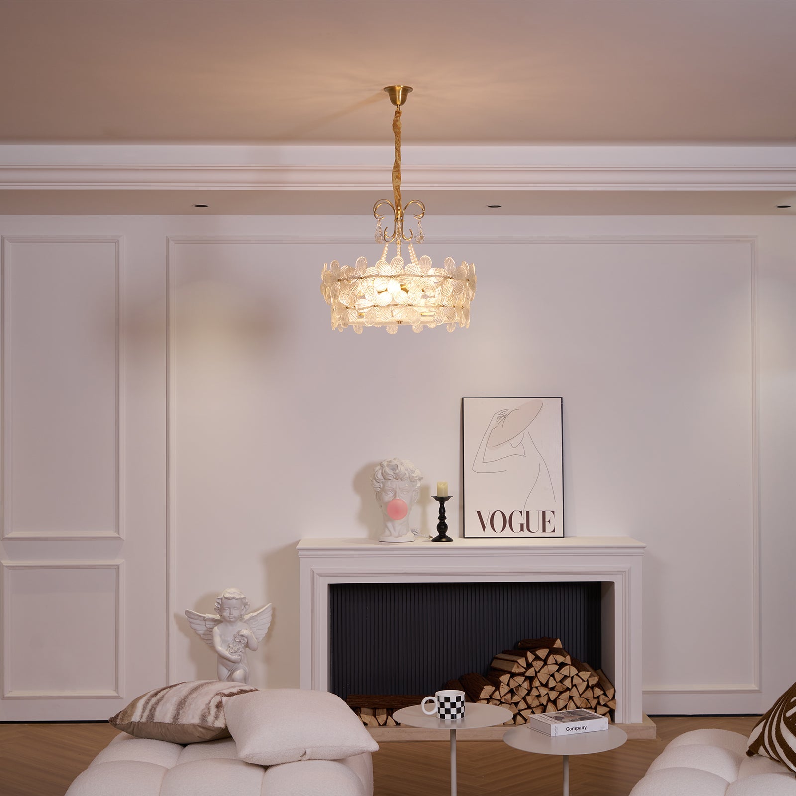 Kite Postmodern Luxury Art Unique Metal Glass Chandelier - Lamp Copper