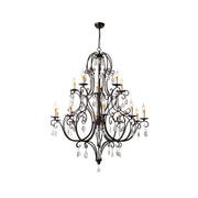 Blend Tiered Postmodern Luxury Metal Crystal Chandelier - Lamp Copper