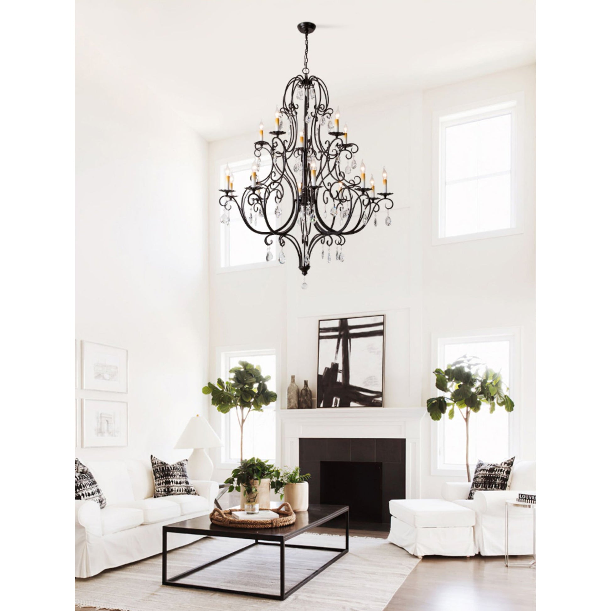 Blend Tiered Postmodern Luxury Metal Crystal Chandelier - Lamp Copper