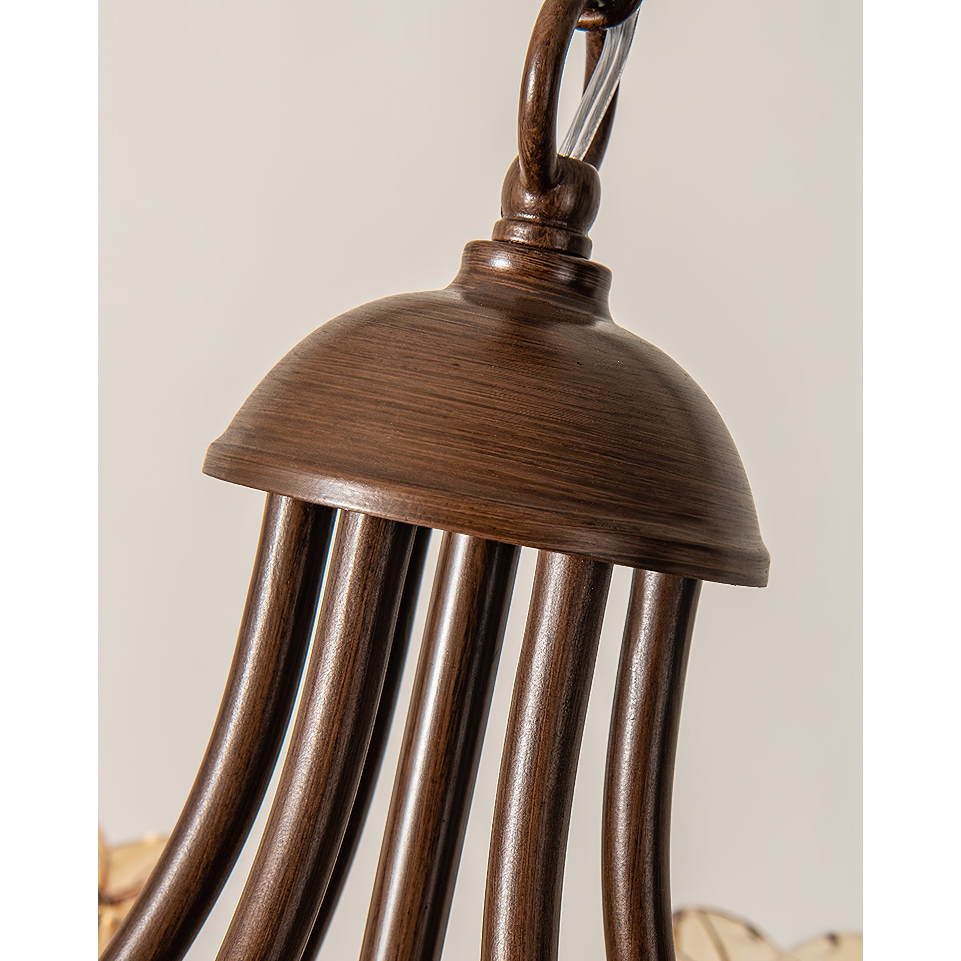 Brume Vintage Industrial Amber Metal Glass Chandelier - Lamp Copper