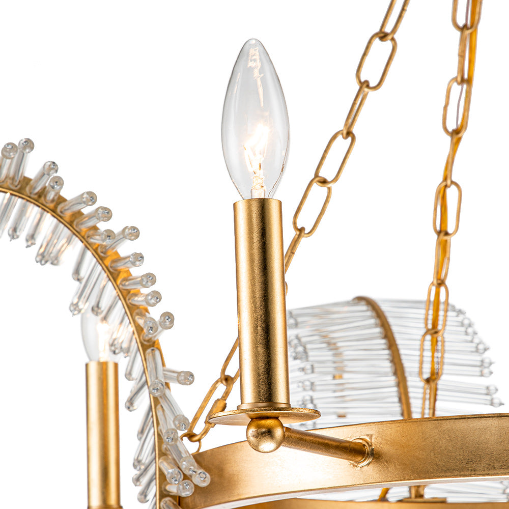 Oravel Antique Floral Crystal Chandelier