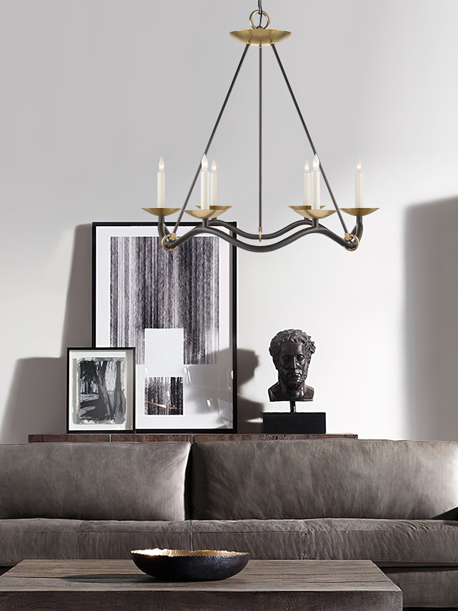 Shine Vintage Industrial Brass Metal Chandelier - Lamp Copper