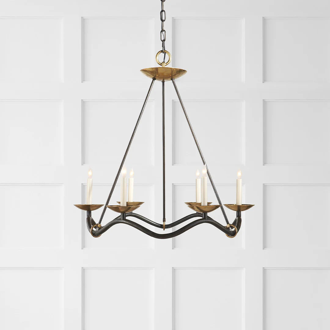 Shine Vintage Industrial Brass Metal Chandelier - Lamp Copper