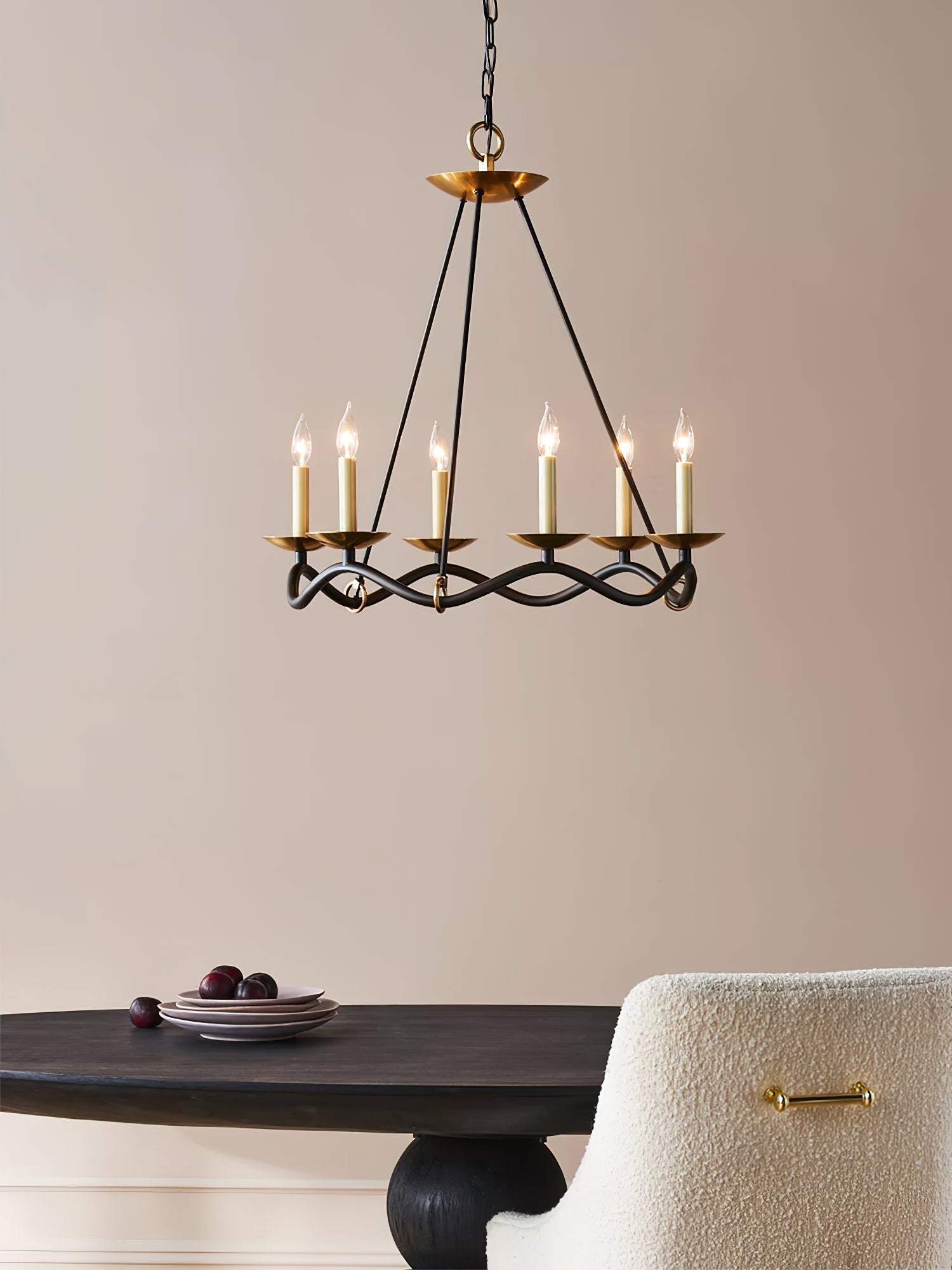 Shine Vintage Industrial Brass Metal Chandelier - Lamp Copper