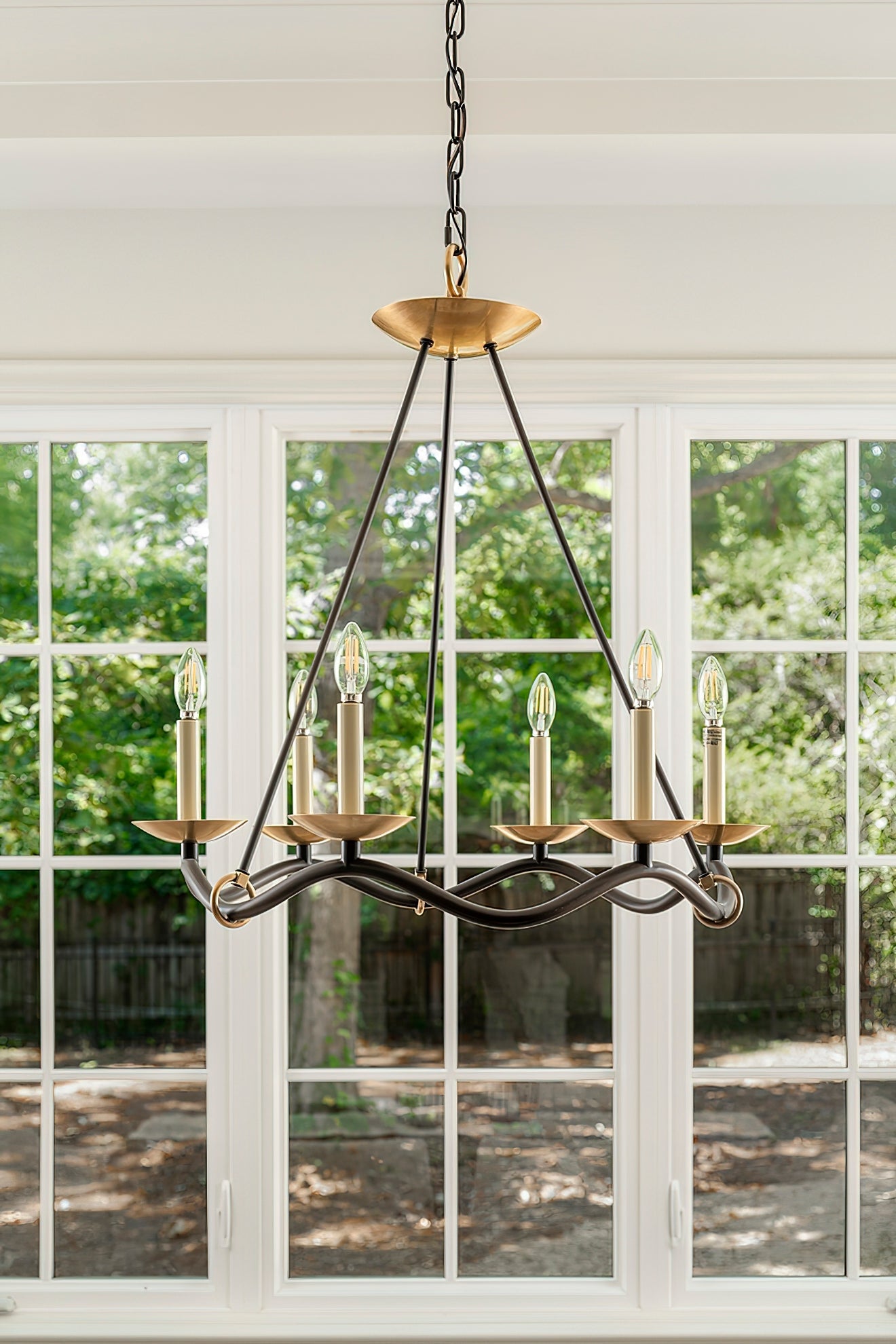 Shine Vintage Industrial Brass Metal Chandelier - Lamp Copper